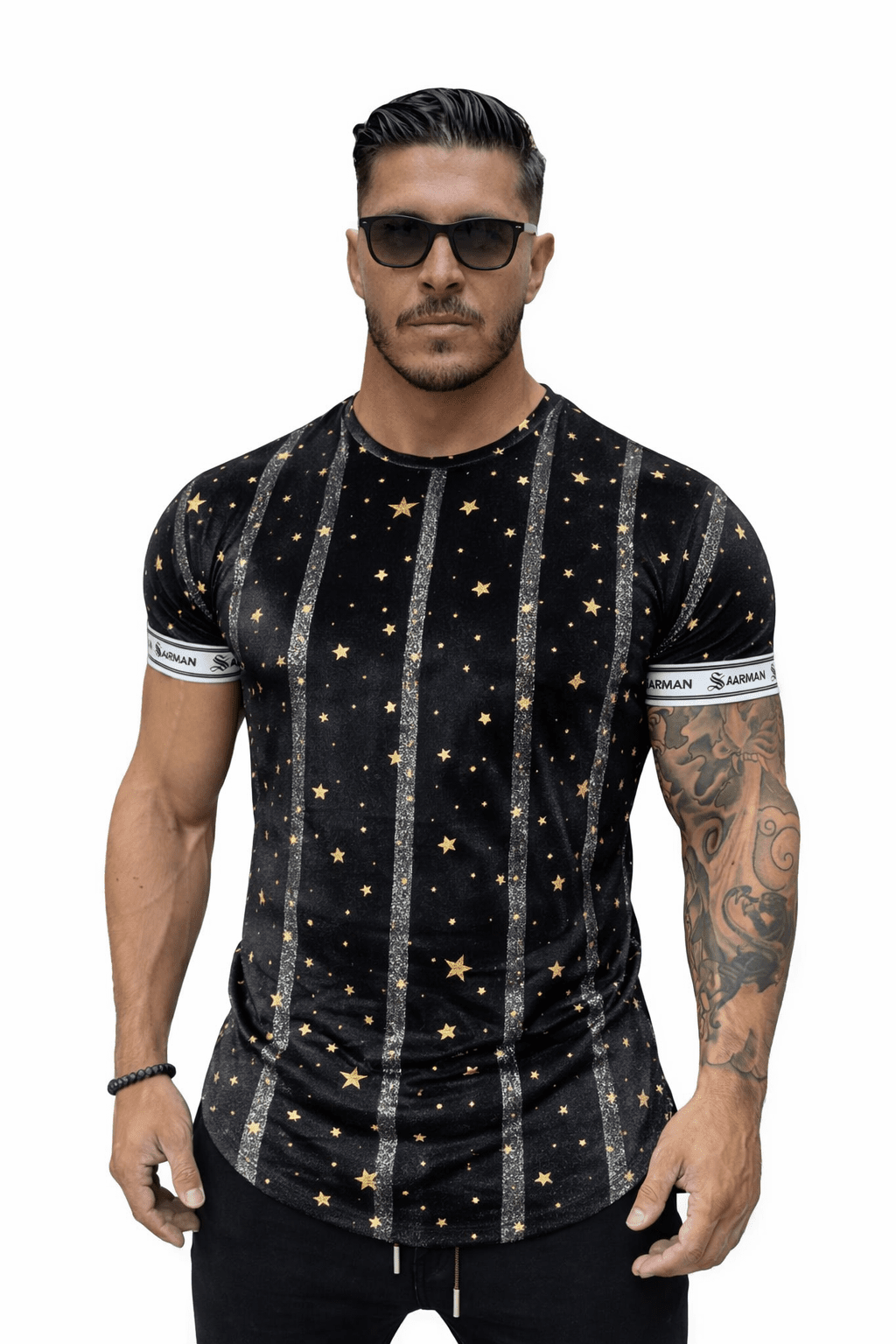 KoAzo 206 - Velvet T-shirt for Men - Sarman Fashion - Wholesale Clothing Fashion Brand for Men from Canada