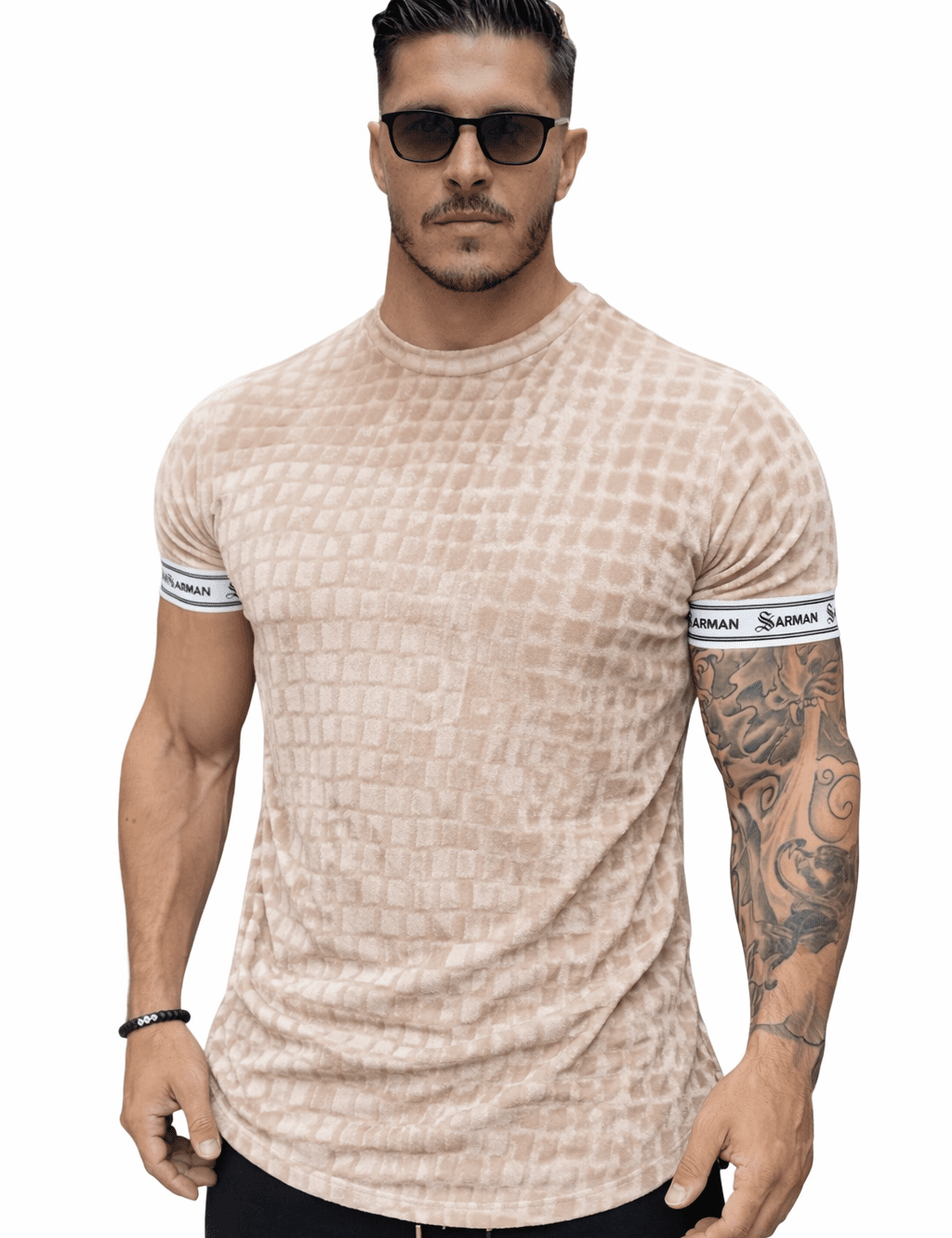 KoAzo 211 - Velvet T-shirt for Men - Sarman Fashion - Wholesale Clothing Fashion Brand for Men from Canada