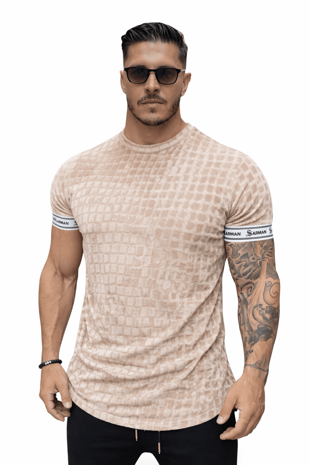 KoAzo 211 - Velvet T-shirt for Men - Sarman Fashion - Wholesale Clothing Fashion Brand for Men from Canada