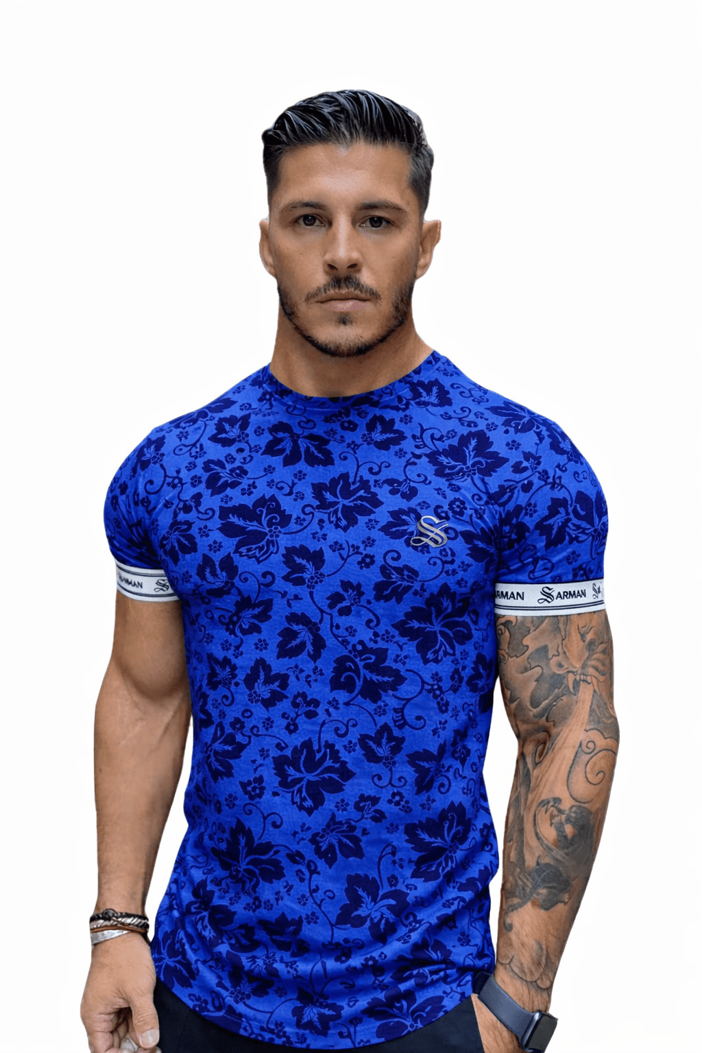KoAzo 212 - Velvet T-shirt for Men - Sarman Fashion - Wholesale Clothing Fashion Brand for Men from Canada