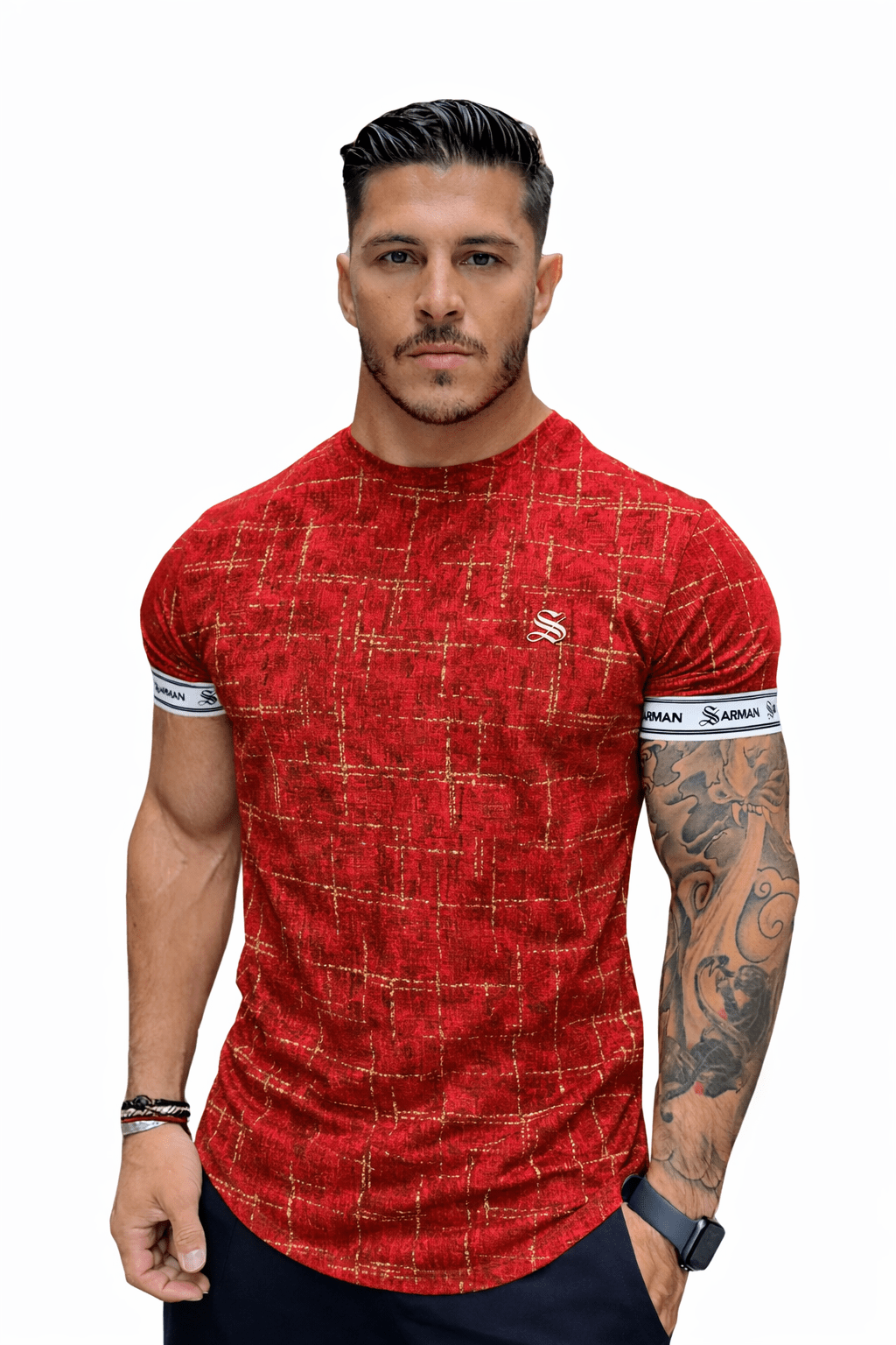 KoAzo 214 - Velvet T-shirt for Men - Sarman Fashion - Wholesale Clothing Fashion Brand for Men from Canada