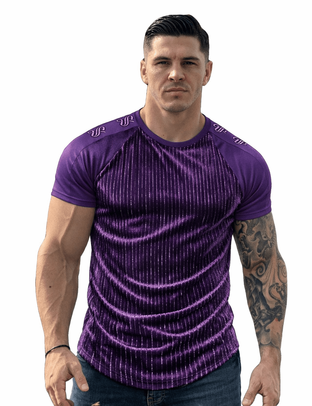 KoAzo 221 - Velvet T-shirt for Men - Sarman Fashion - Wholesale Clothing Fashion Brand for Men from Canada