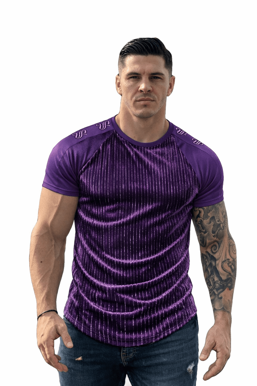 KoAzo 221 - Velvet T-shirt for Men - Sarman Fashion - Wholesale Clothing Fashion Brand for Men from Canada