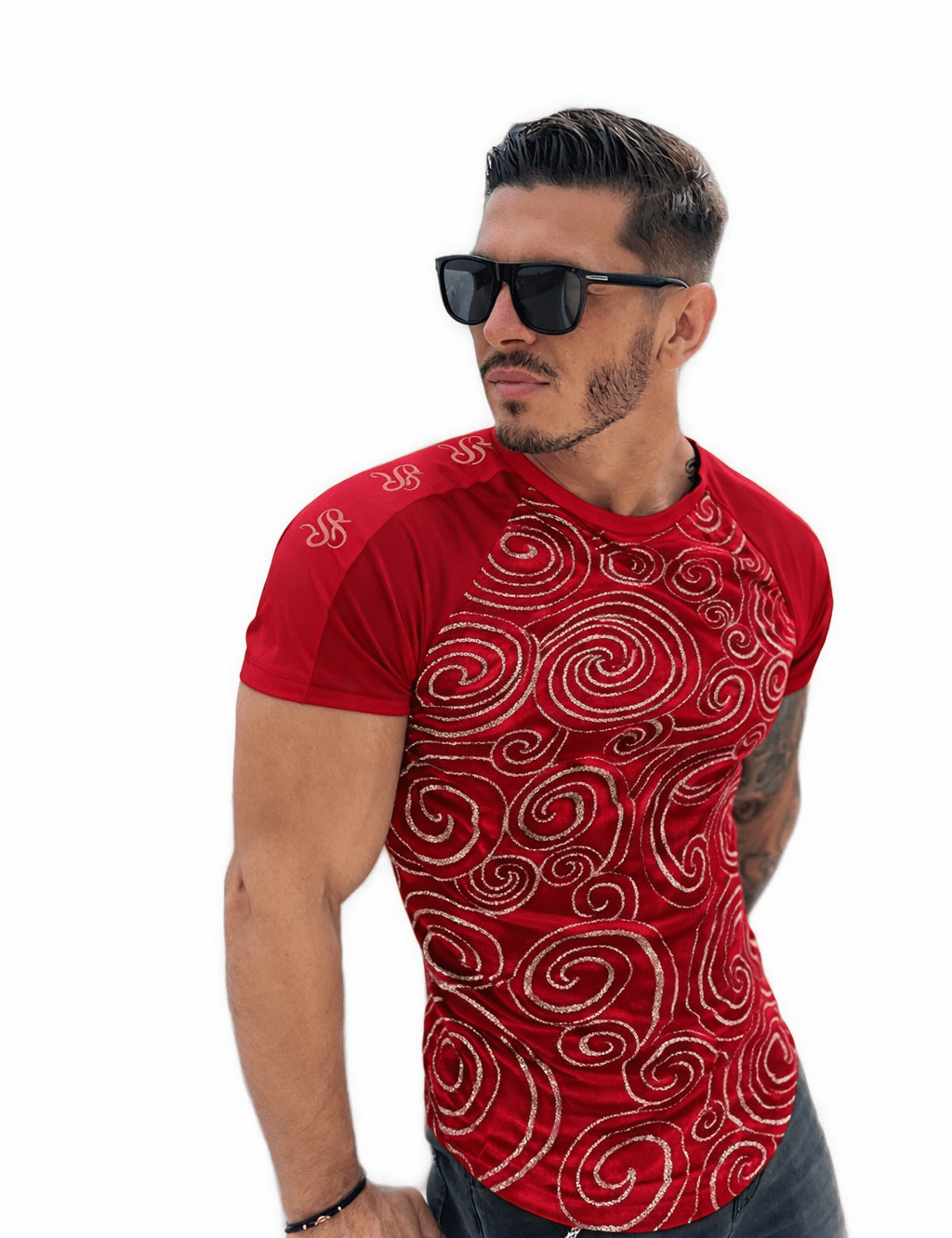 KoAzo 228 - Velvet T-shirt for Men - Sarman Fashion - Wholesale Clothing Fashion Brand for Men from Canada