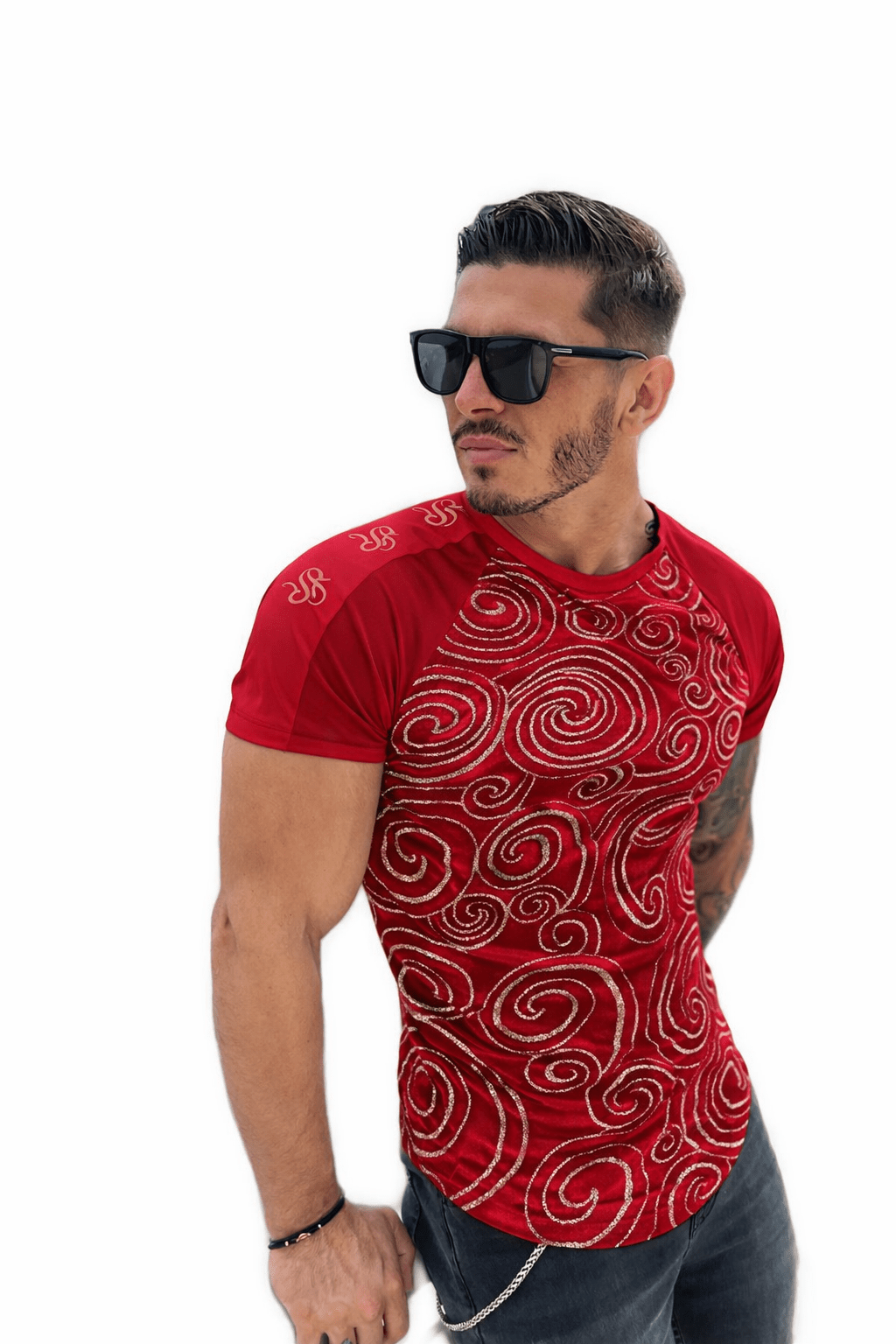 KoAzo 228 - Velvet T-shirt for Men - Sarman Fashion - Wholesale Clothing Fashion Brand for Men from Canada