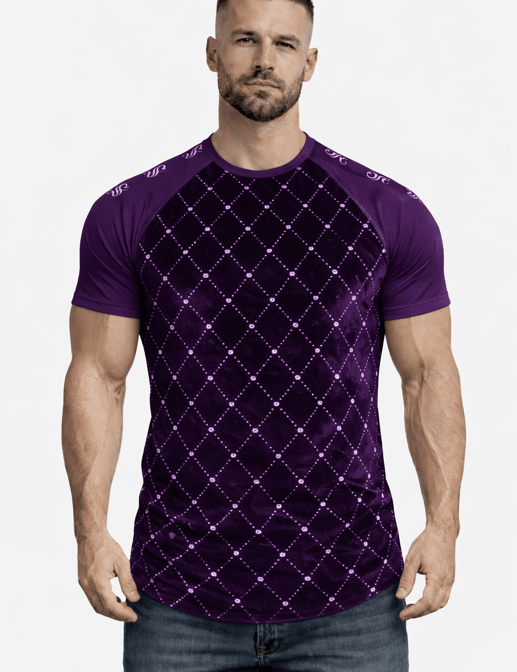 KoAzo 232 - Velvet T-shirt for Men - Sarman Fashion - Wholesale Clothing Fashion Brand for Men from Canada