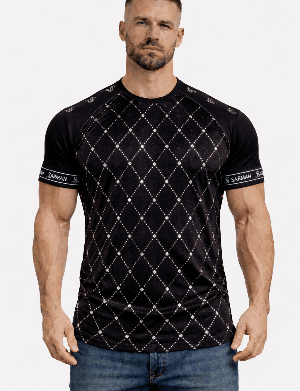 KoAzo 234 - Velvet T-shirt for Men - Sarman Fashion - Wholesale Clothing Fashion Brand for Men from Canada