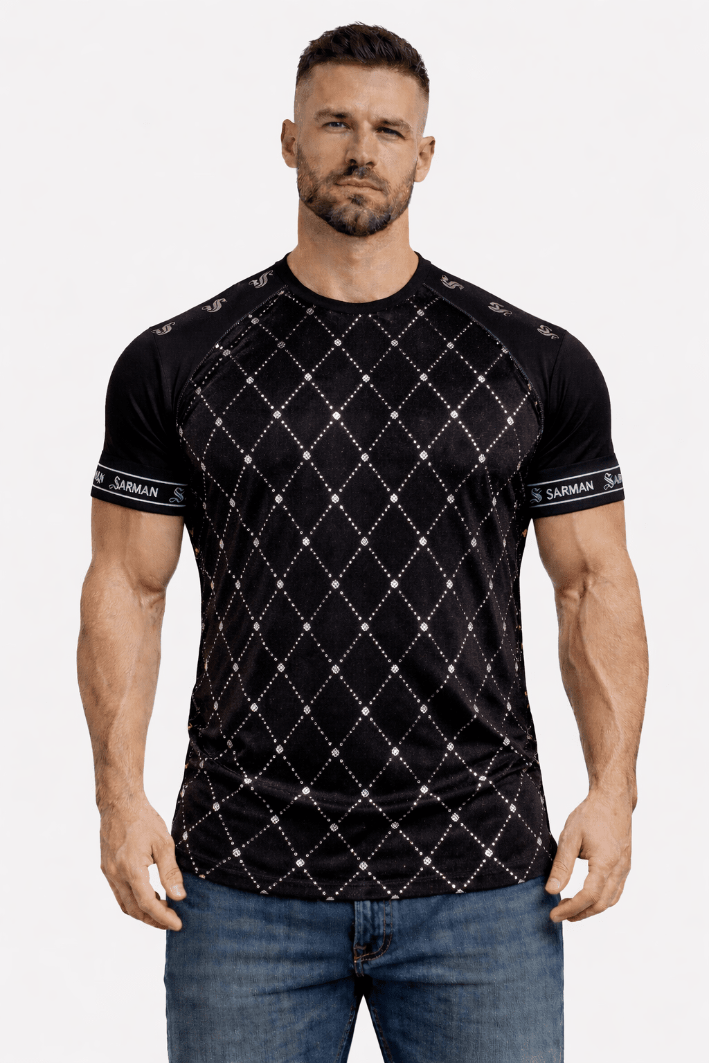 KoAzo 234 - Velvet T-shirt for Men - Sarman Fashion - Wholesale Clothing Fashion Brand for Men from Canada
