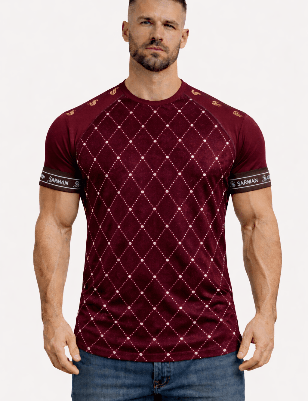 KoAzo 235 - Velvet T-shirt for Men - Sarman Fashion - Wholesale Clothing Fashion Brand for Men from Canada