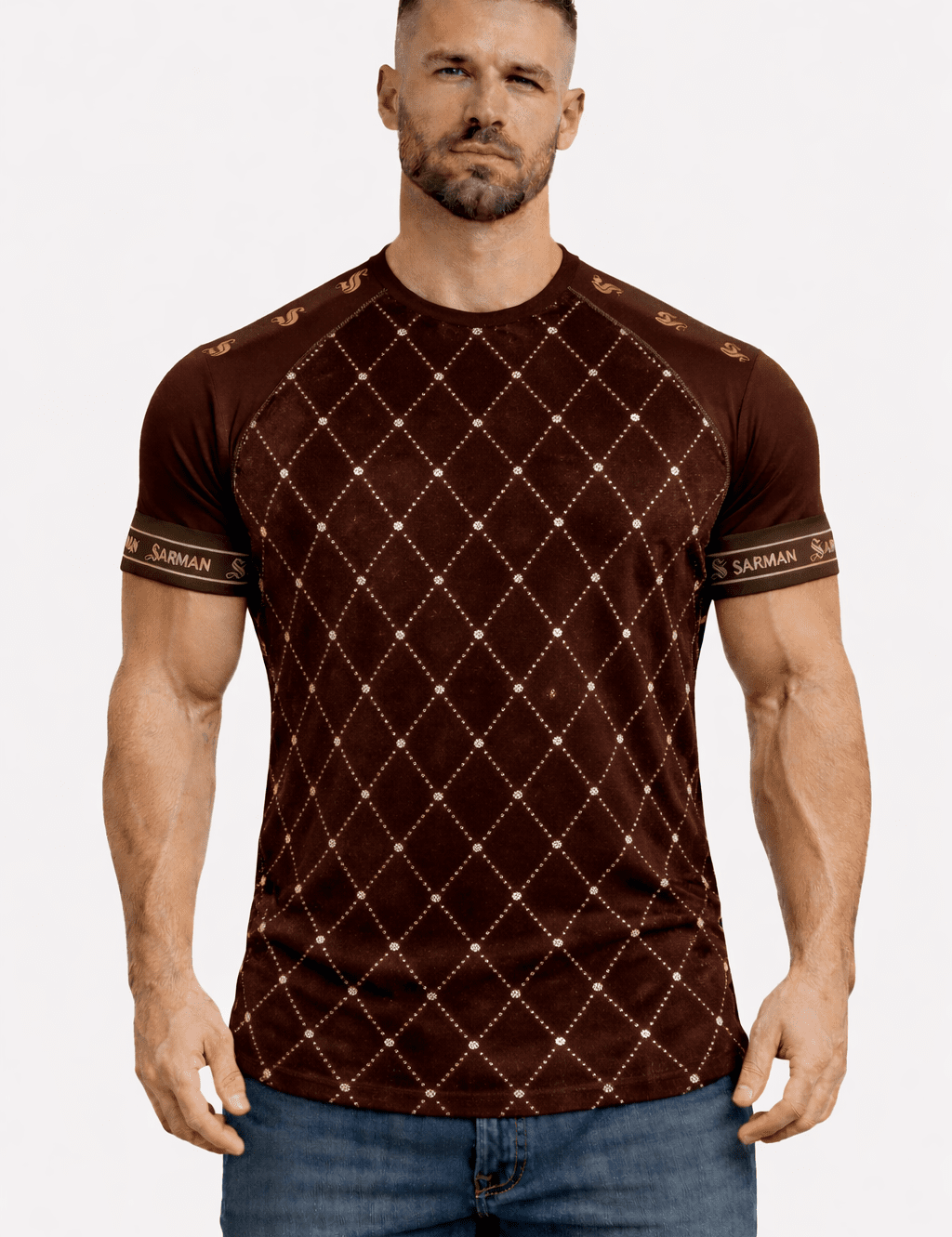 KoAzo 236 - Velvet T-shirt for Men - Sarman Fashion - Wholesale Clothing Fashion Brand for Men from Canada