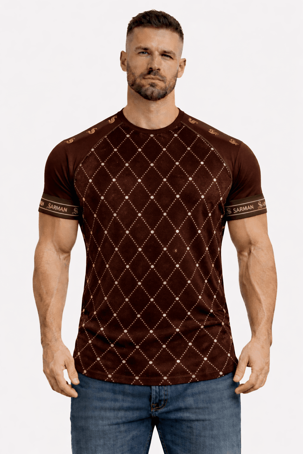 KoAzo 236 - Velvet T-shirt for Men - Sarman Fashion - Wholesale Clothing Fashion Brand for Men from Canada
