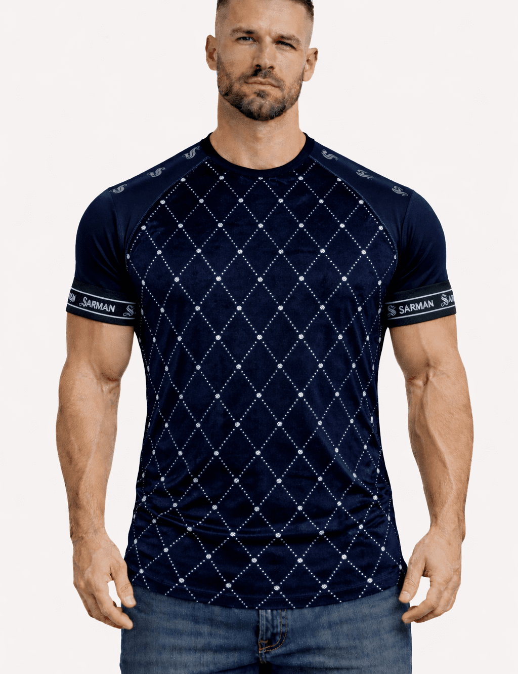 KoAzo 237 - Velvet T-shirt for Men - Sarman Fashion - Wholesale Clothing Fashion Brand for Men from Canada