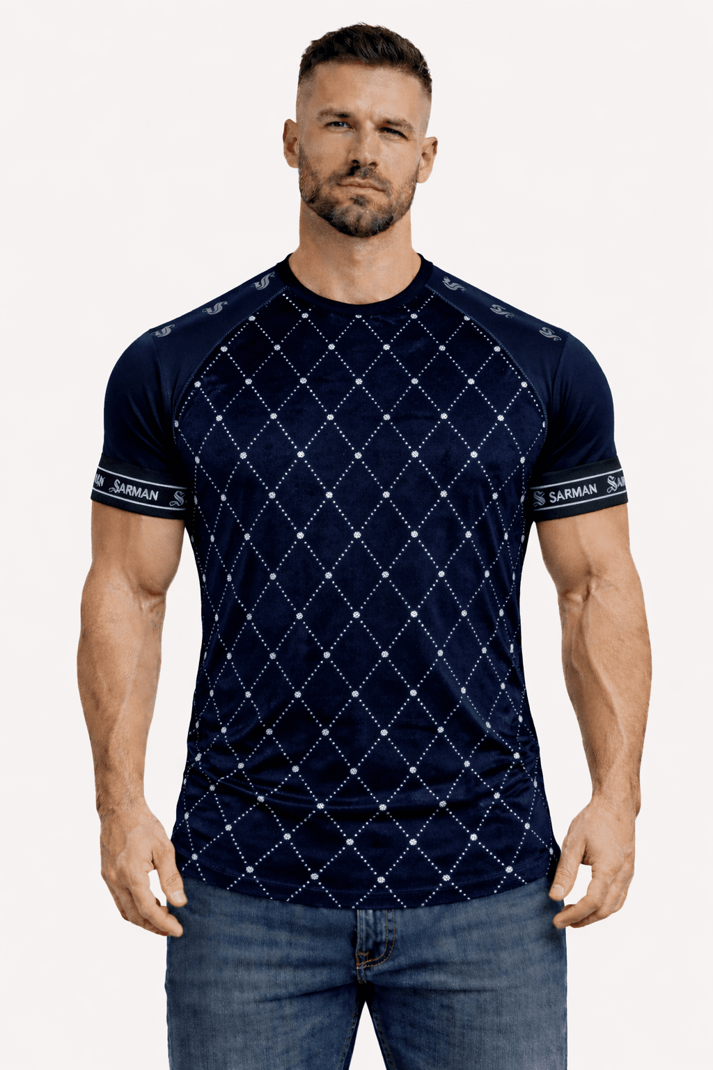 KoAzo 237 - Velvet T-shirt for Men - Sarman Fashion - Wholesale Clothing Fashion Brand for Men from Canada