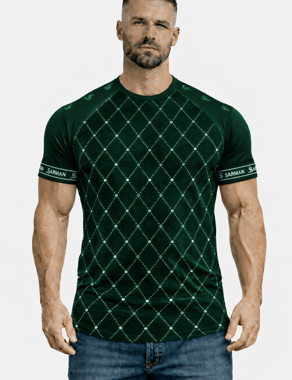 KoAzo 238 - Velvet T-shirt for Men - Sarman Fashion - Wholesale Clothing Fashion Brand for Men from Canada
