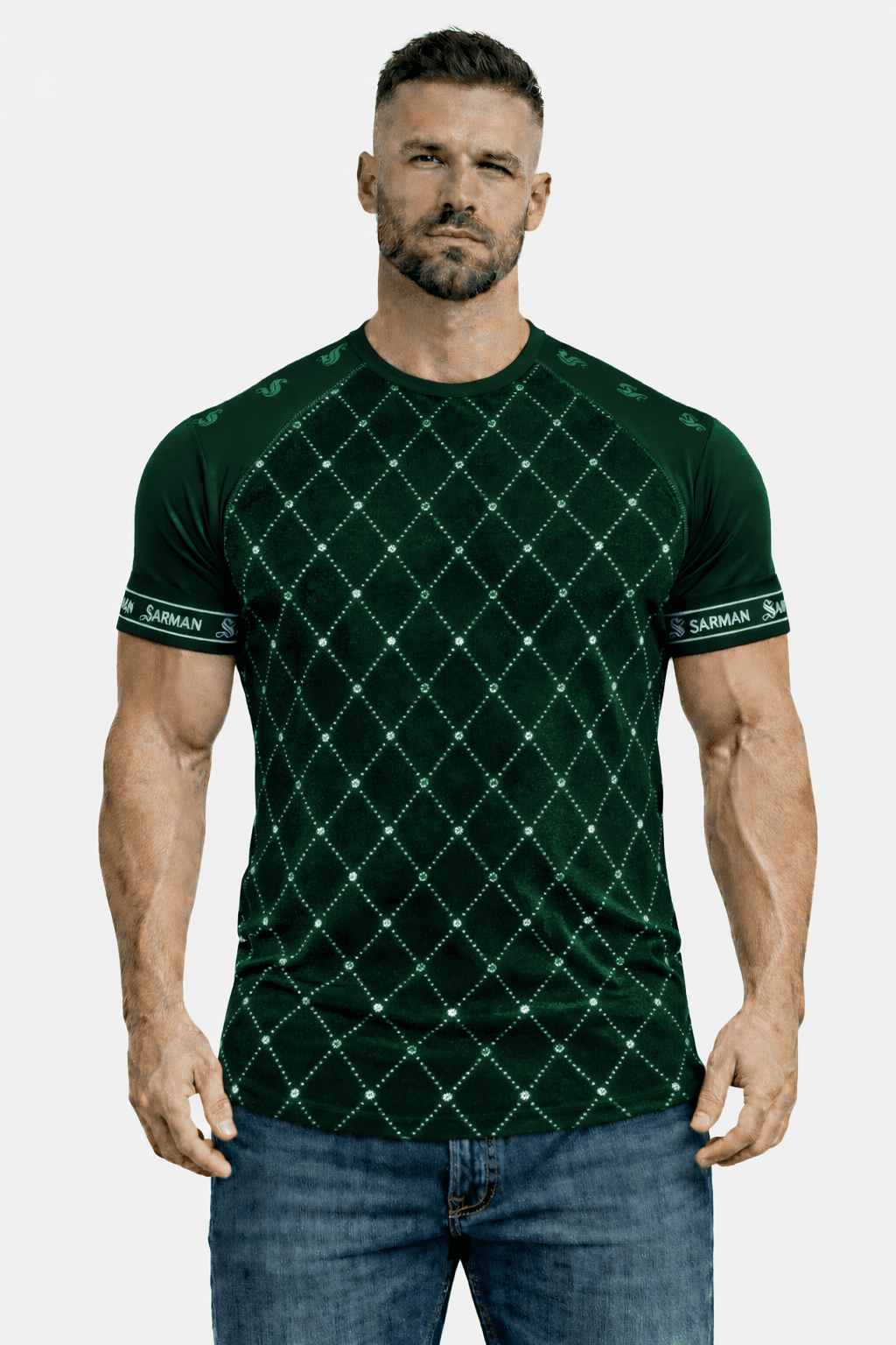 KoAzo 238 - Velvet T-shirt for Men - Sarman Fashion - Wholesale Clothing Fashion Brand for Men from Canada