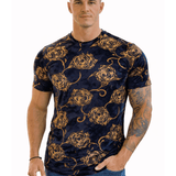 KoAzo 24 - Velvet T-shirt for Men - Sarman Fashion - Wholesale Clothing Fashion Brand for Men from Canada
