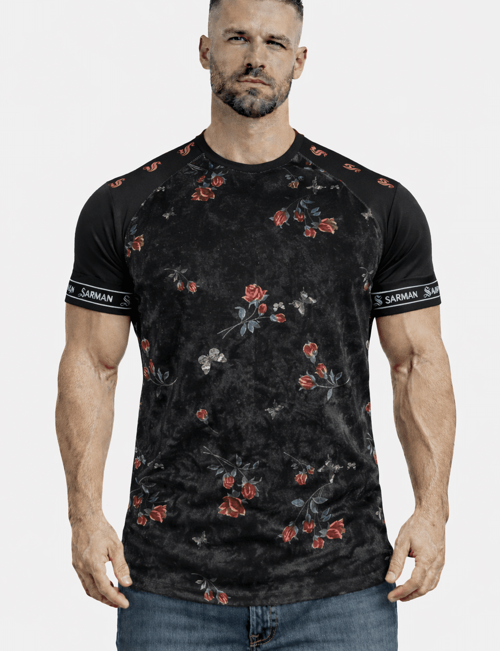KoAzo 243 - Velvet T-shirt for Men - Sarman Fashion - Wholesale Clothing Fashion Brand for Men from Canada