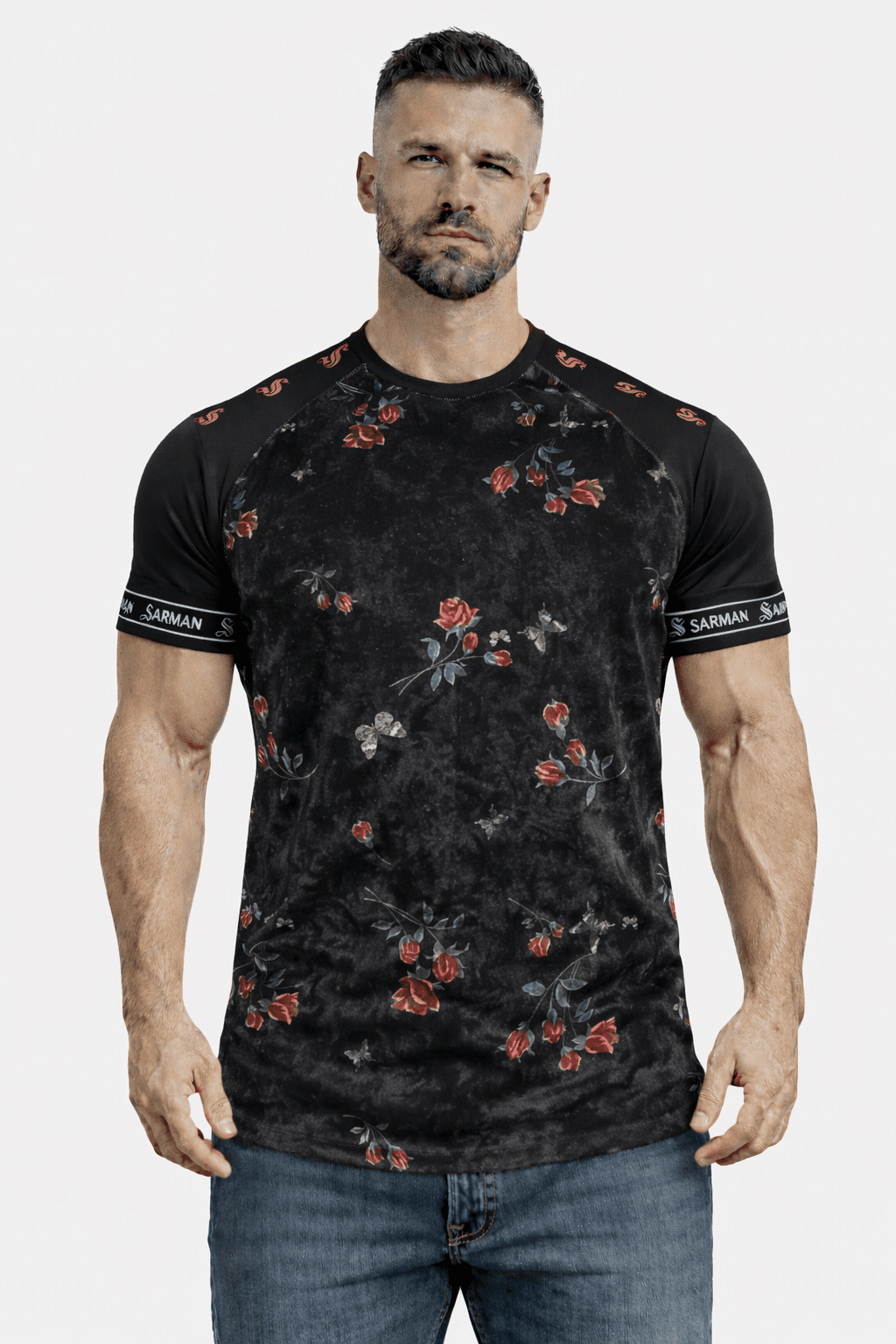 KoAzo 243 - Velvet T-shirt for Men - Sarman Fashion - Wholesale Clothing Fashion Brand for Men from Canada