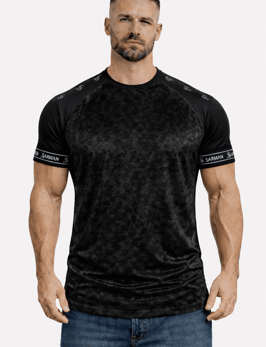 KoAzo 244 - Velvet T-shirt for Men - Sarman Fashion - Wholesale Clothing Fashion Brand for Men from Canada