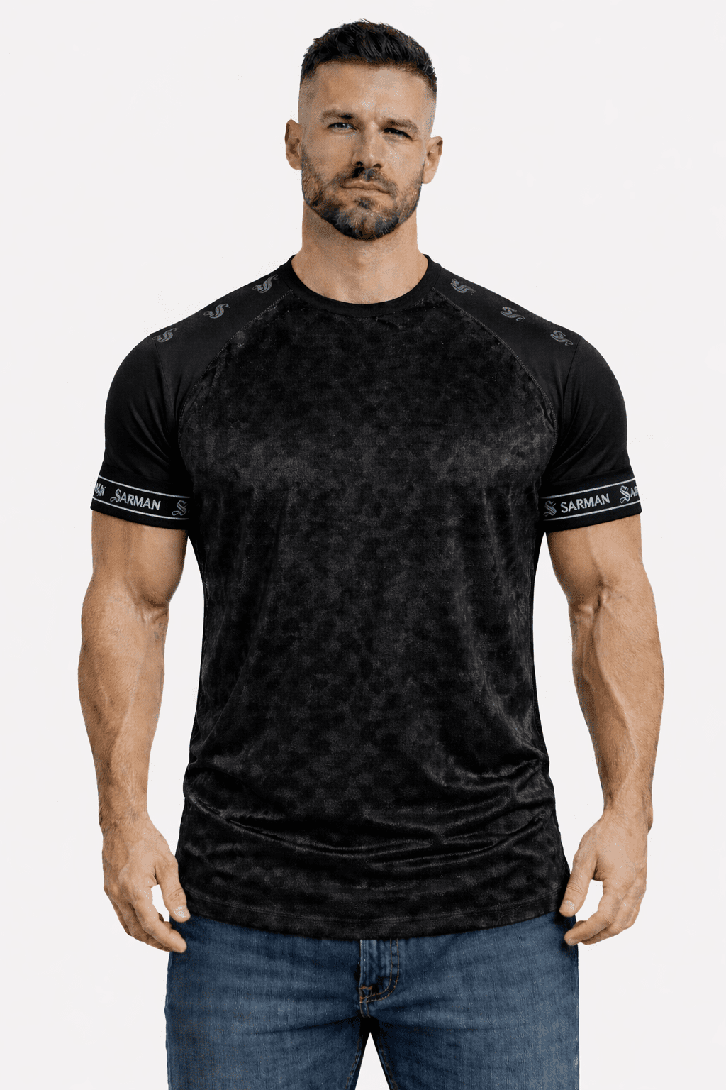 KoAzo 244 - Velvet T-shirt for Men - Sarman Fashion - Wholesale Clothing Fashion Brand for Men from Canada
