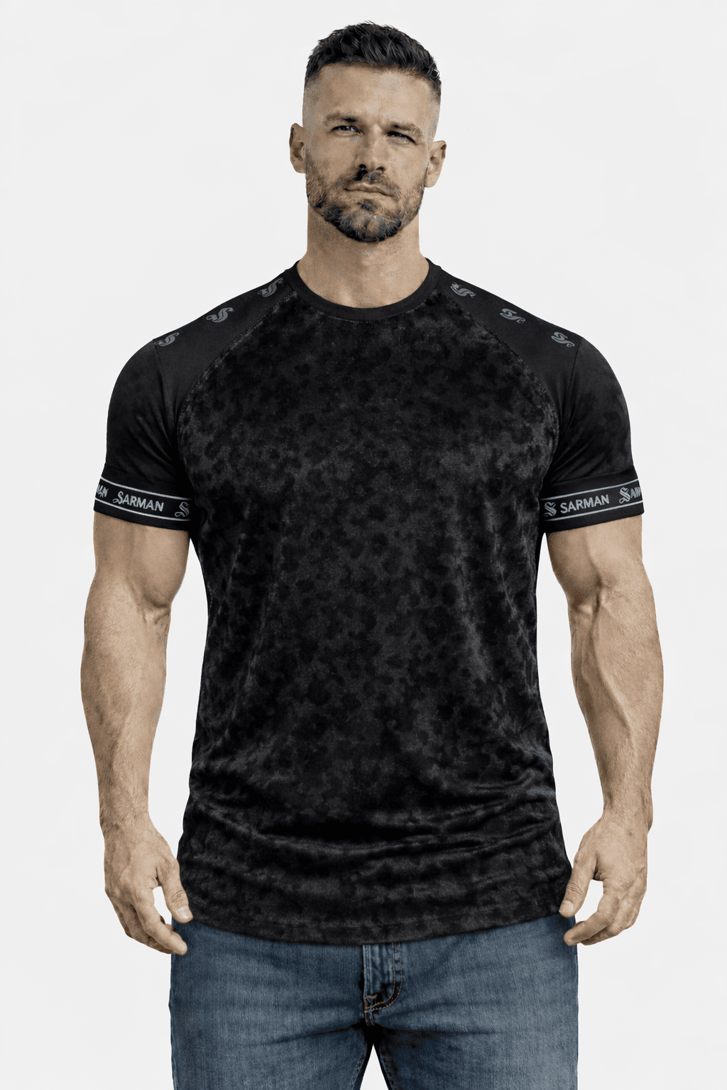 KoAzo 245 - Velvet T-shirt for Men - Sarman Fashion - Wholesale Clothing Fashion Brand for Men from Canada