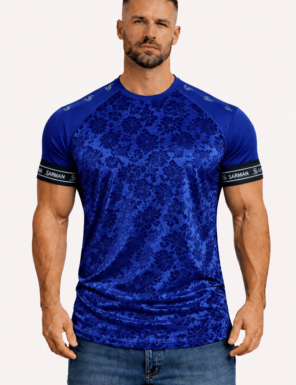 KoAzo 248 - Velvet T-shirt for Men - Sarman Fashion - Wholesale Clothing Fashion Brand for Men from Canada