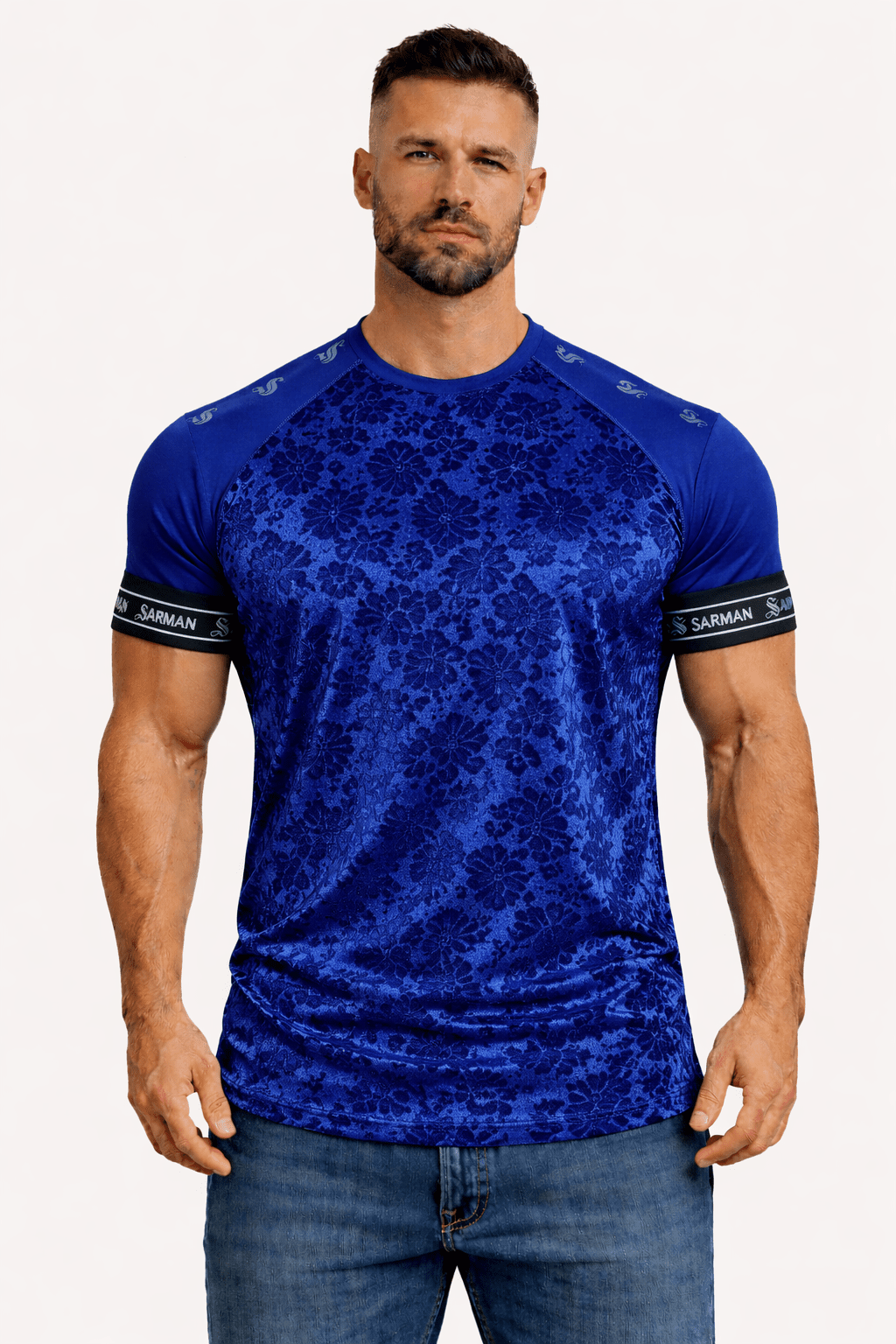KoAzo 248 - Velvet T-shirt for Men - Sarman Fashion - Wholesale Clothing Fashion Brand for Men from Canada