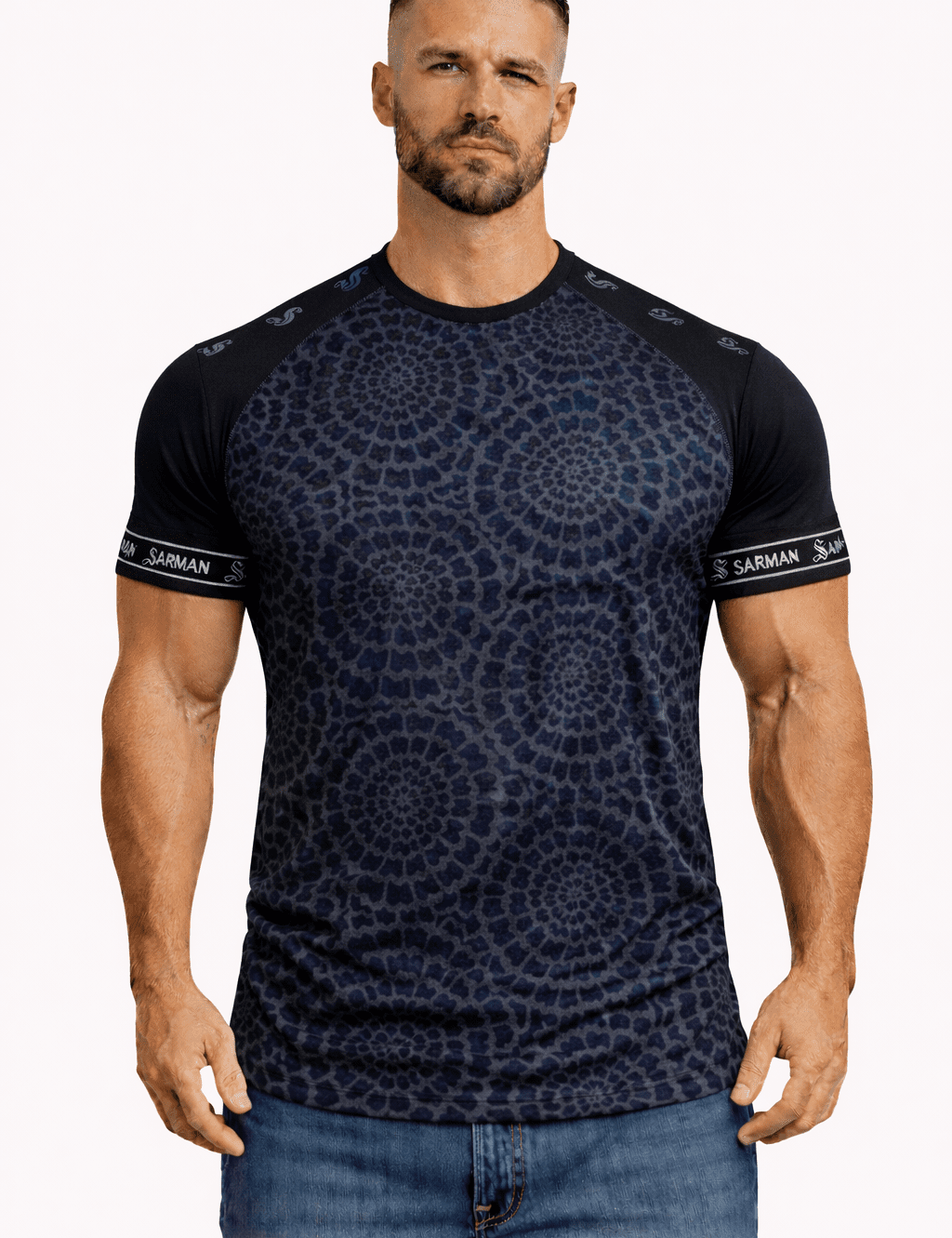 KoAzo 253 - Velvet T-shirt for Men - Sarman Fashion - Wholesale Clothing Fashion Brand for Men from Canada