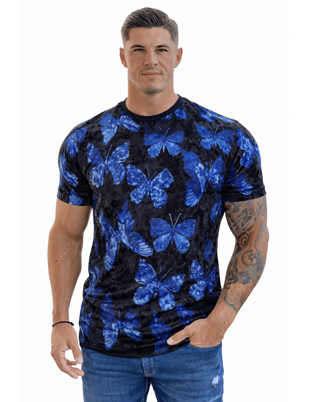 KoAzo 26 - Velvet T-shirt for Men - Sarman Fashion - Wholesale Clothing Fashion Brand for Men from Canada