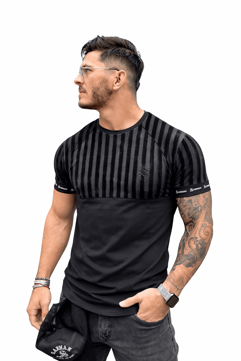 KoAzo 281 - Velvet T-shirt for Men - Sarman Fashion - Wholesale Clothing Fashion Brand for Men from Canada