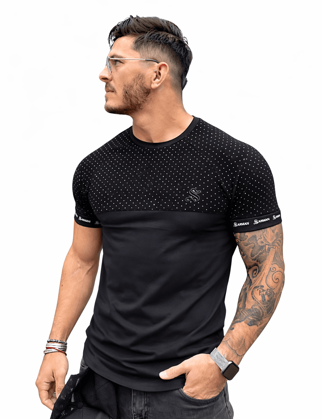 KoAzo 282 - Velvet T-shirt for Men - Sarman Fashion - Wholesale Clothing Fashion Brand for Men from Canada