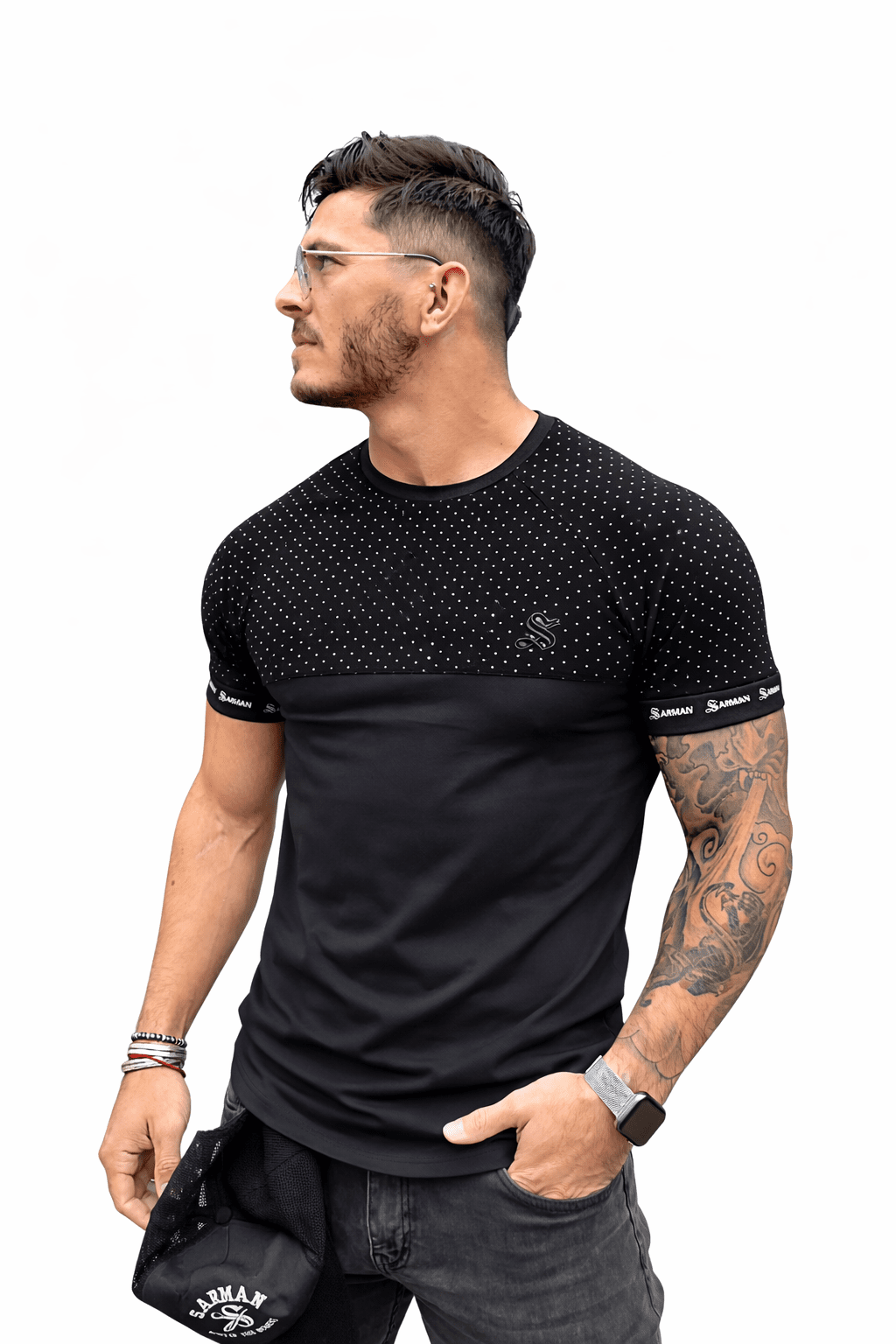 KoAzo 282 - Velvet T-shirt for Men - Sarman Fashion - Wholesale Clothing Fashion Brand for Men from Canada