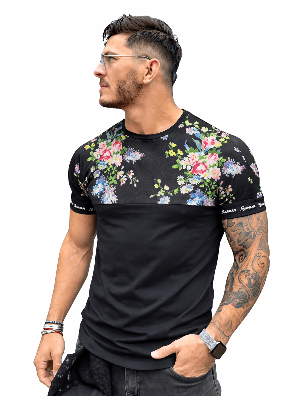 KoAzo 283 - Velvet T-shirt for Men - Sarman Fashion - Wholesale Clothing Fashion Brand for Men from Canada