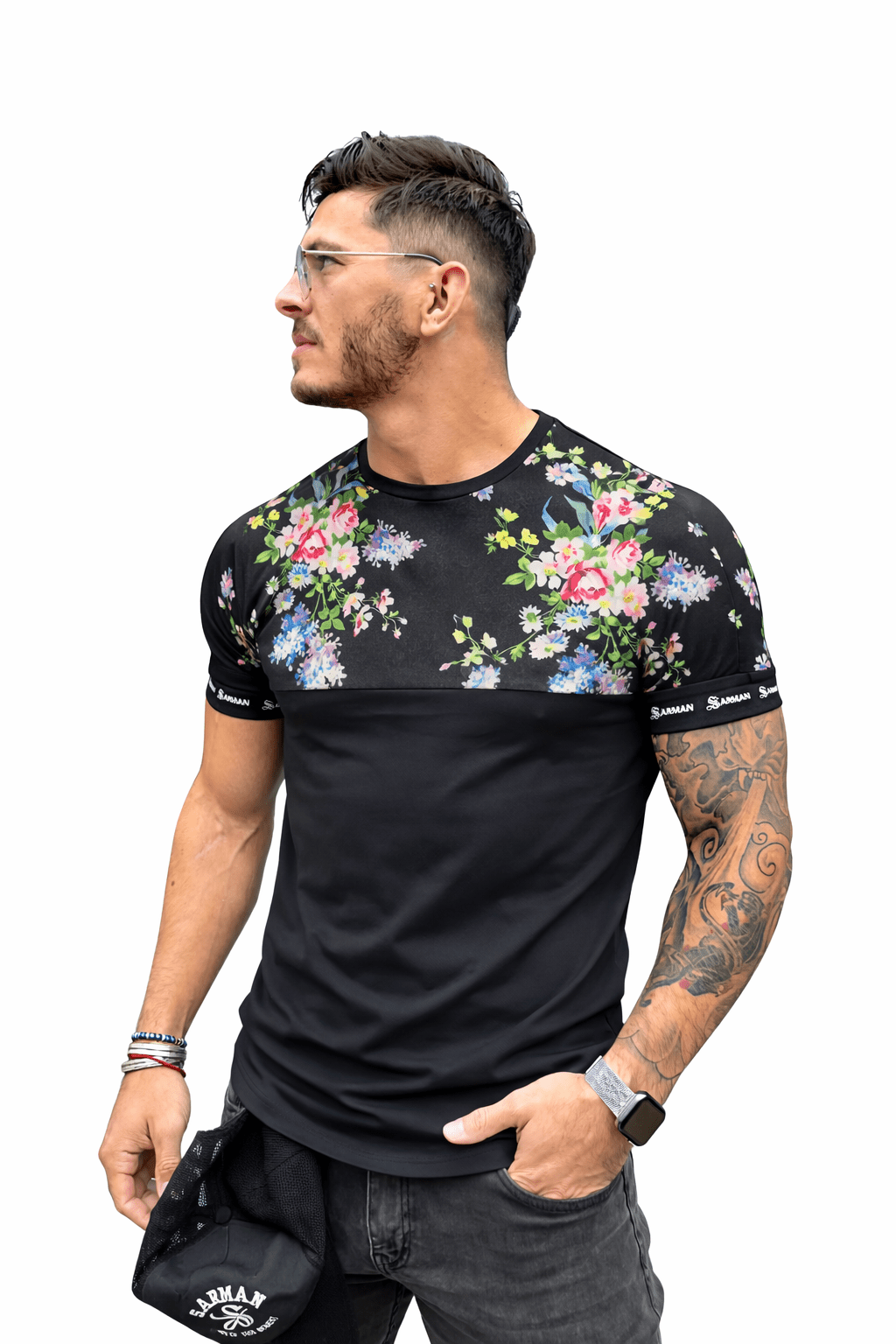 KoAzo 283 - Velvet T-shirt for Men - Sarman Fashion - Wholesale Clothing Fashion Brand for Men from Canada