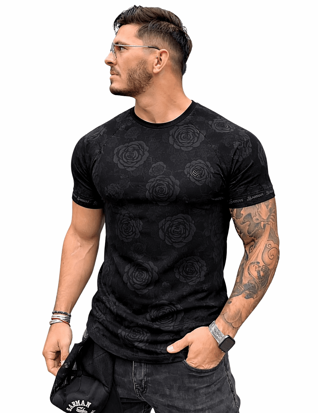 KoAzo 284 - Velvet T-shirt for Men - Sarman Fashion - Wholesale Clothing Fashion Brand for Men from Canada