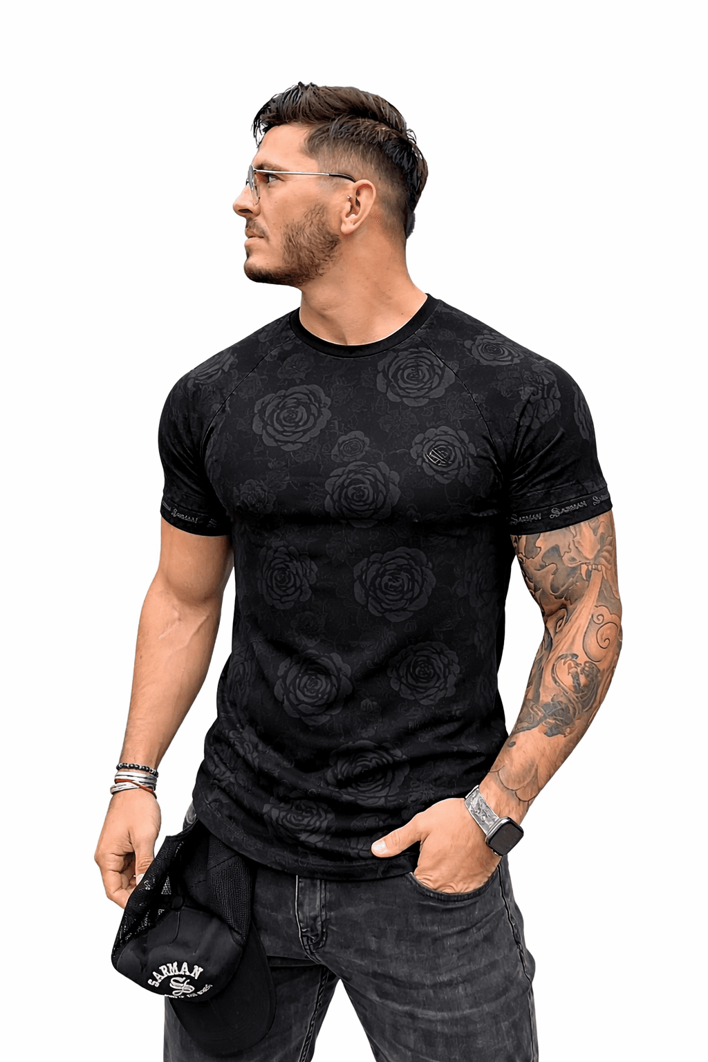 KoAzo 284 - Velvet T-shirt for Men - Sarman Fashion - Wholesale Clothing Fashion Brand for Men from Canada