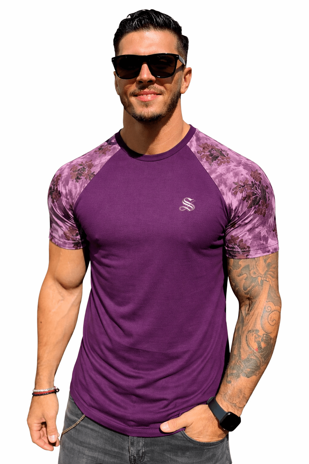 KoAzo 287 - Velvet T-shirt for Men - Sarman Fashion - Wholesale Clothing Fashion Brand for Men from Canada