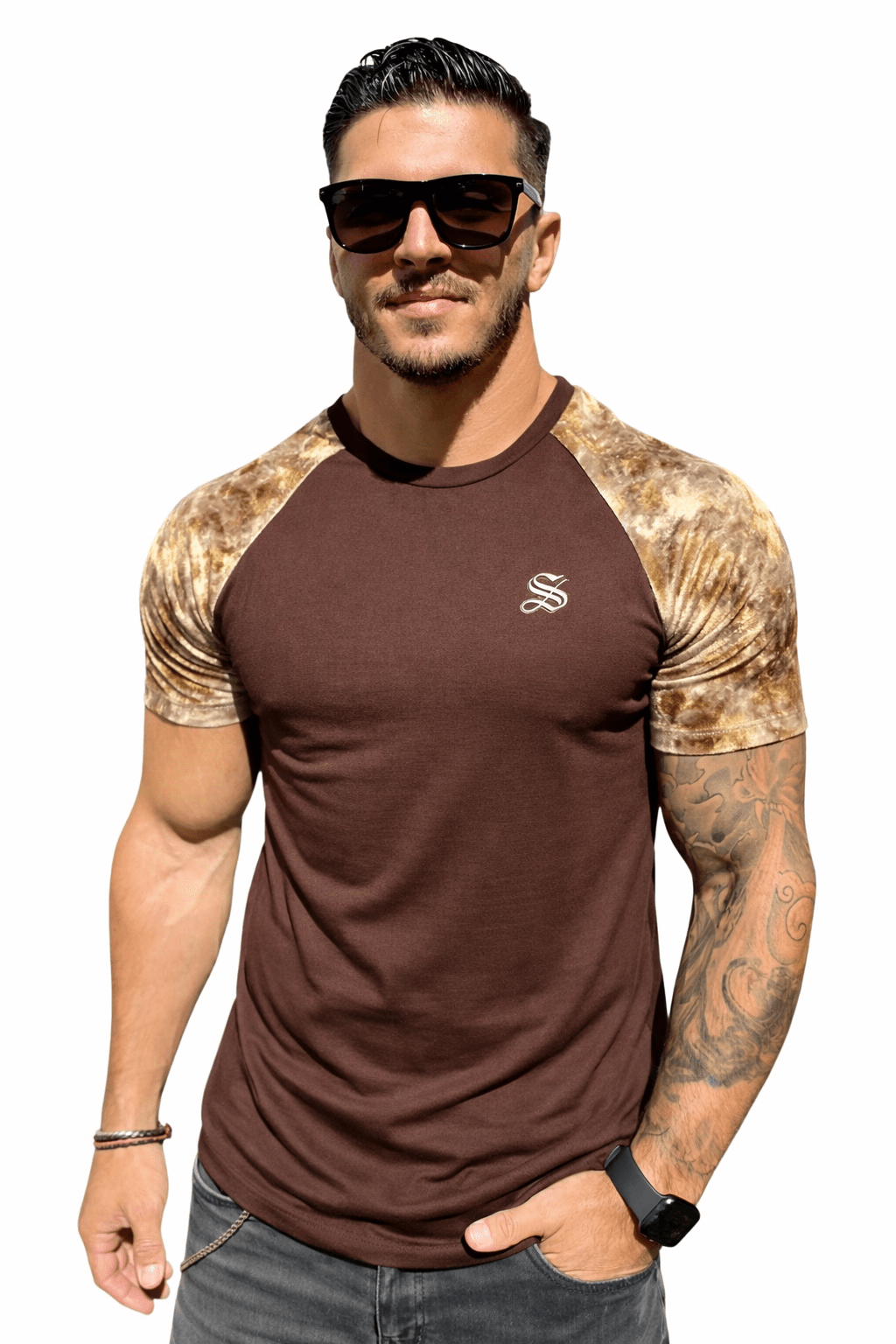 KoAzo 288 - Velvet T-shirt for Men - Sarman Fashion - Wholesale Clothing Fashion Brand for Men from Canada