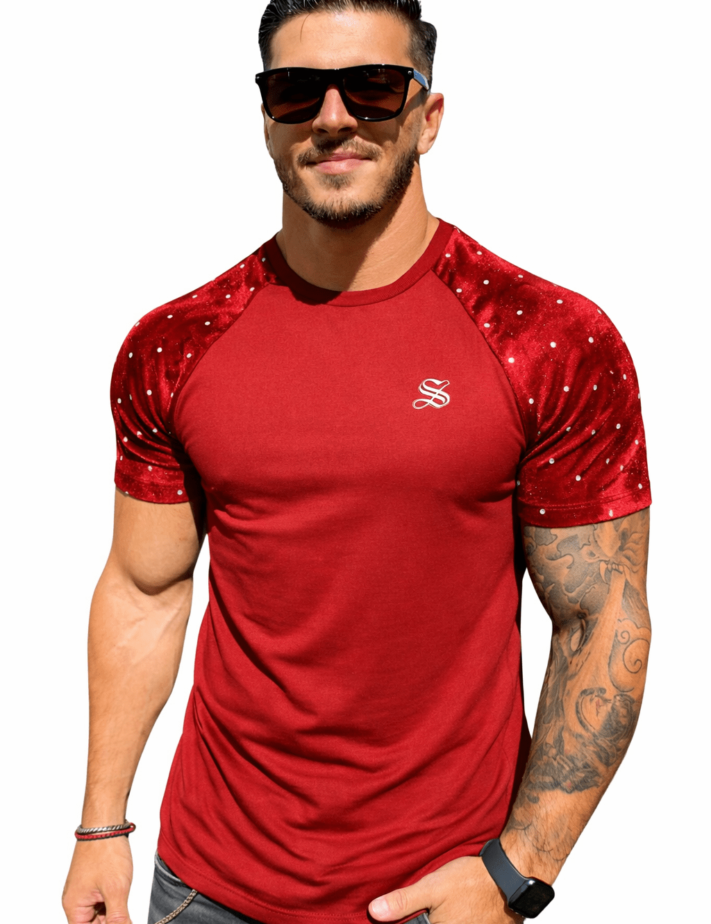 KoAzo 299 - Velvet T-shirt for Men - Sarman Fashion - Wholesale Clothing Fashion Brand for Men from Canada