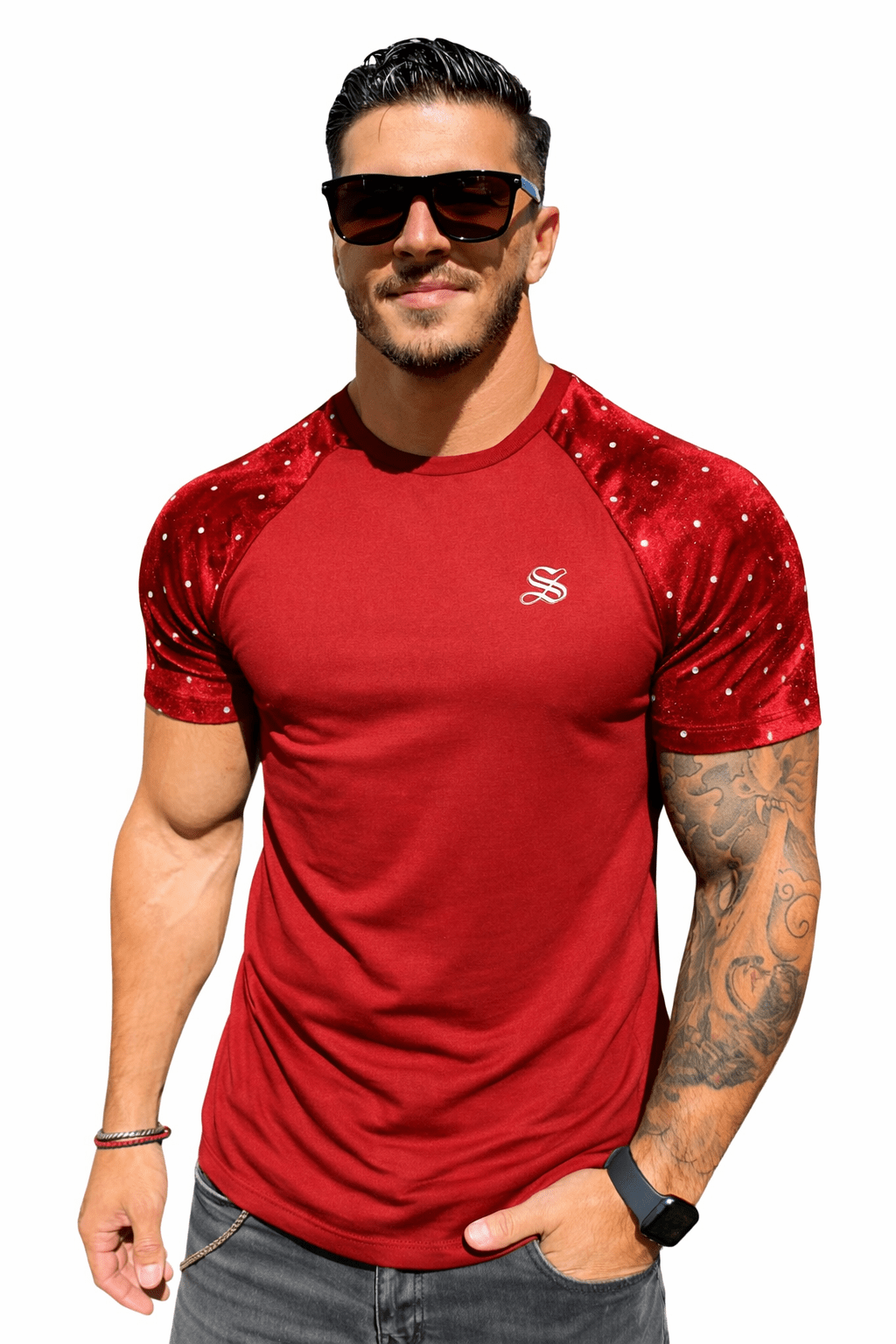 KoAzo 299 - Velvet T-shirt for Men - Sarman Fashion - Wholesale Clothing Fashion Brand for Men from Canada