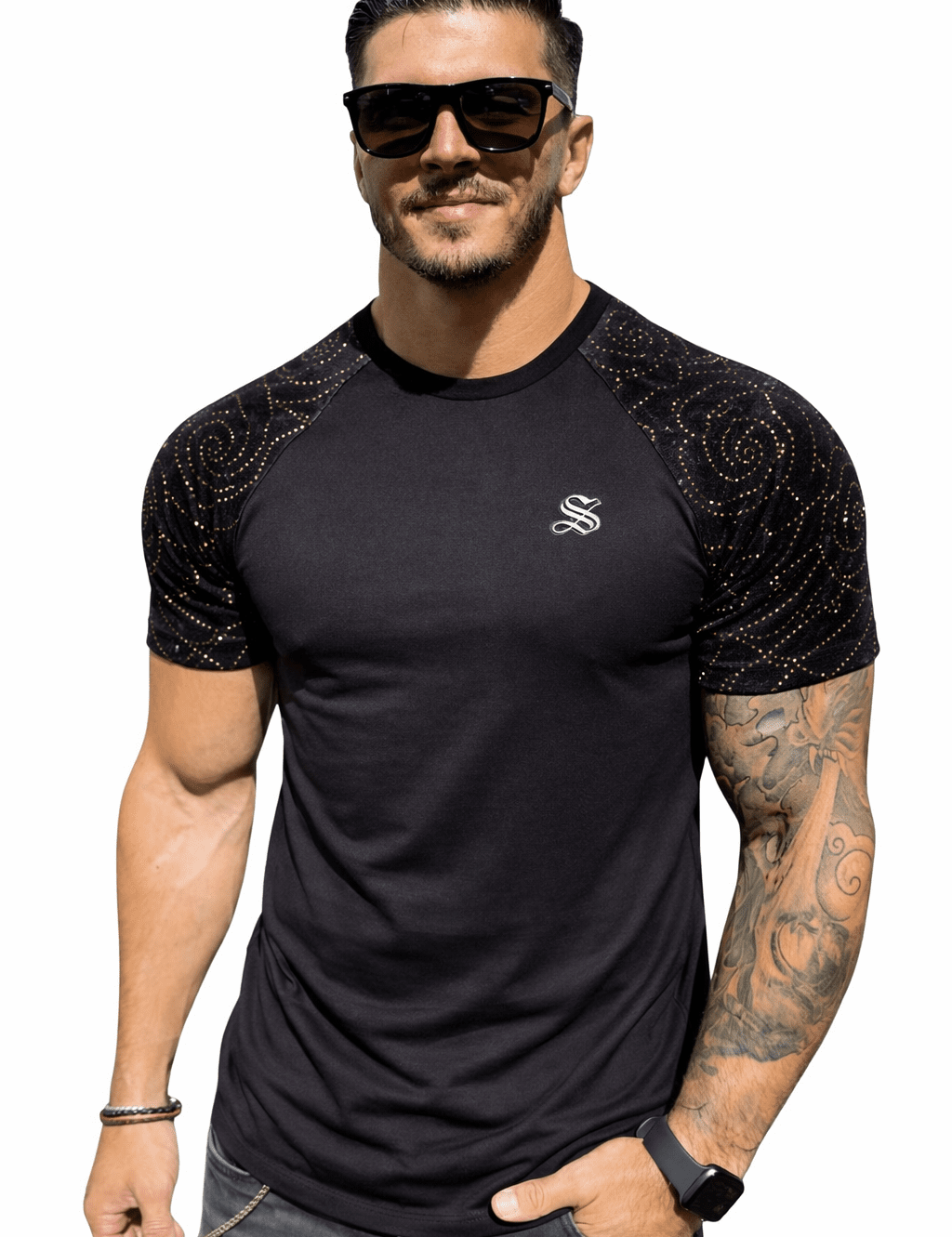 KoAzo 302 - Velvet T-shirt for Men - Sarman Fashion - Wholesale Clothing Fashion Brand for Men from Canada
