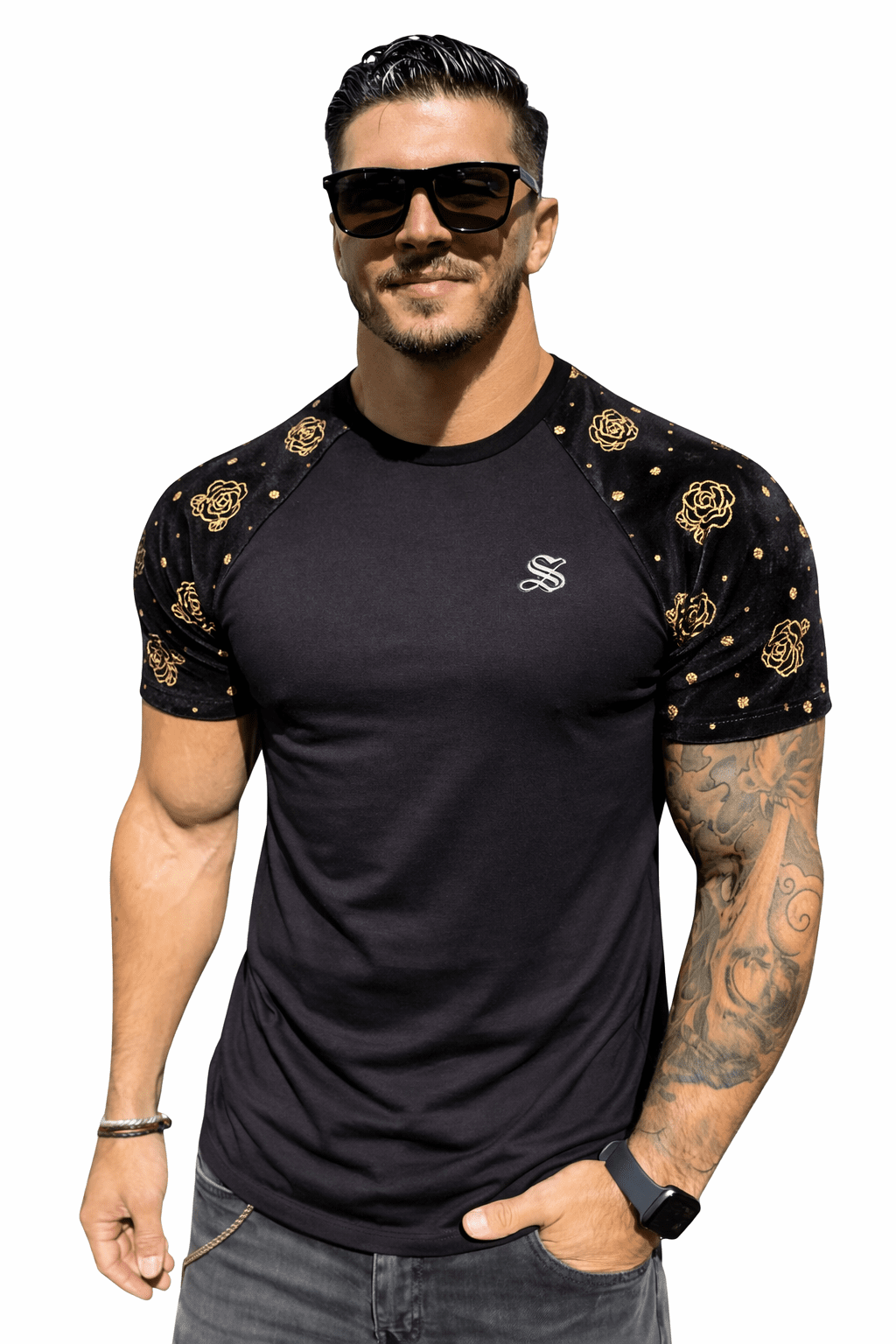 KoAzo 303 - Velvet T-shirt for Men - Sarman Fashion - Wholesale Clothing Fashion Brand for Men from Canada