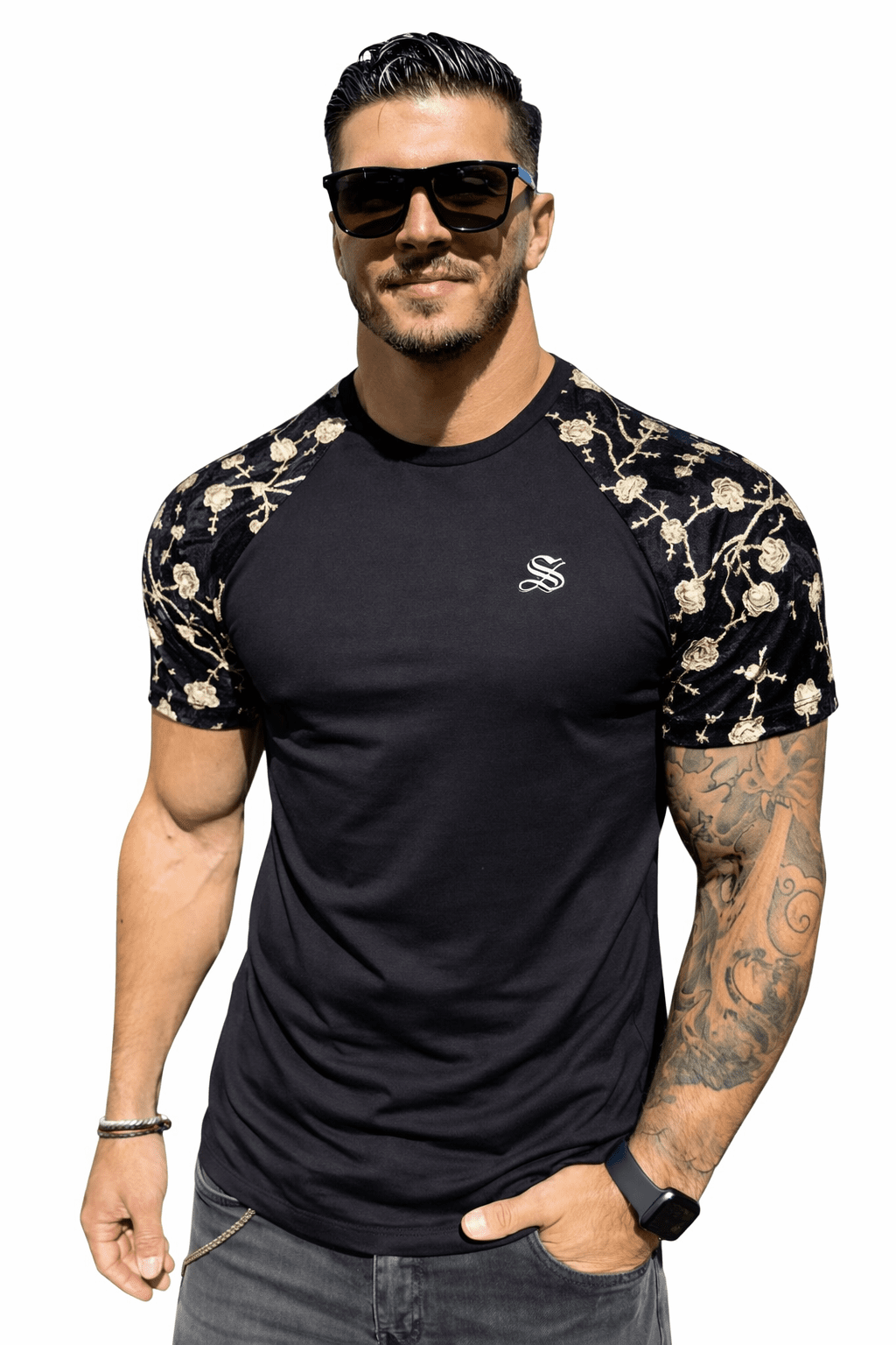KoAzo 306 - Velvet T-shirt for Men - Sarman Fashion - Wholesale Clothing Fashion Brand for Men from Canada