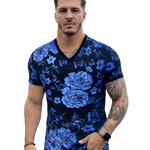 KoAzo 308 - Velvet T-shirt for Men - Sarman Fashion - Wholesale Clothing Fashion Brand for Men from Canada