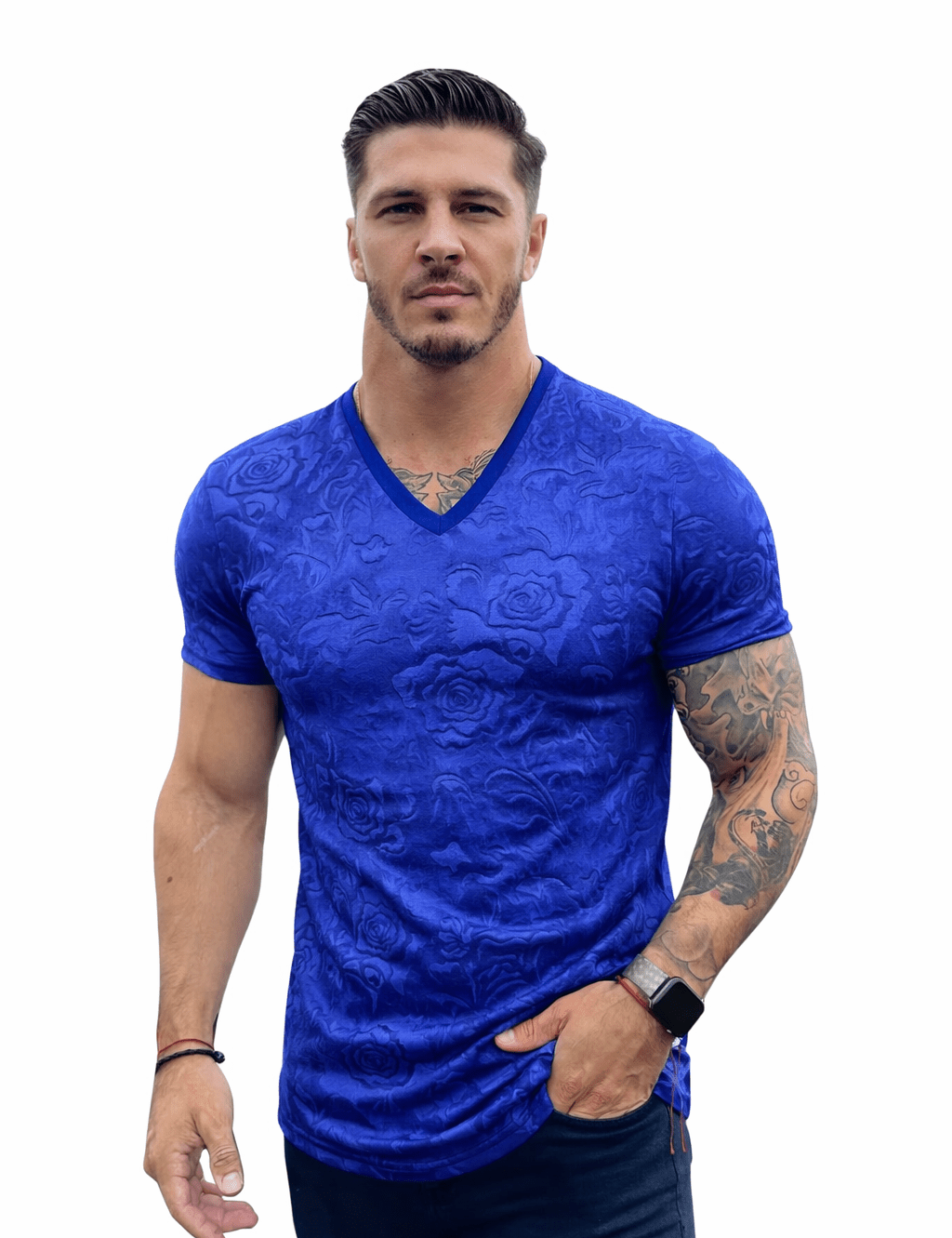 KoAzo 309 - Velvet T-shirt for Men - Sarman Fashion - Wholesale Clothing Fashion Brand for Men from Canada