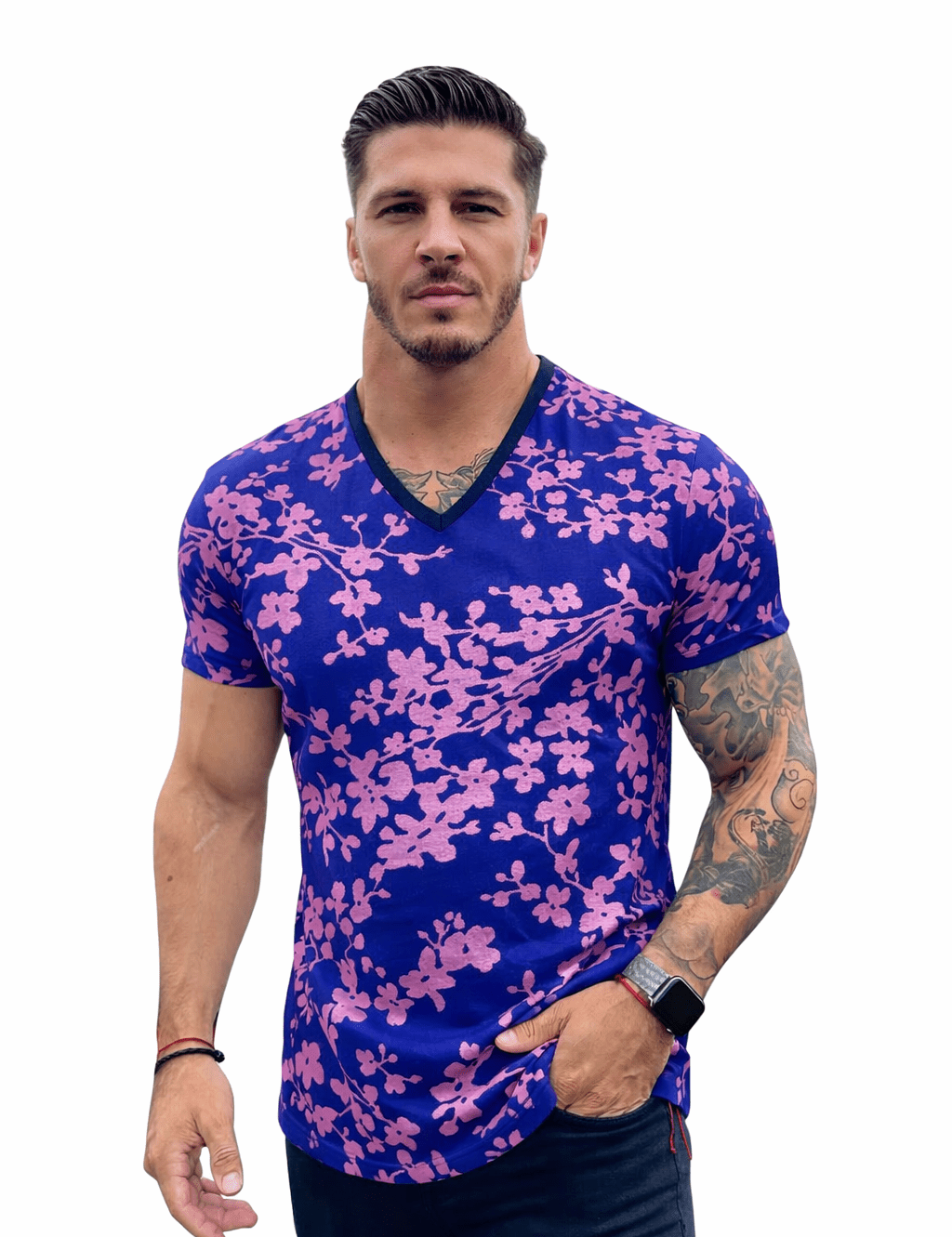 KoAzo 310 - Velvet T-shirt for Men - Sarman Fashion - Wholesale Clothing Fashion Brand for Men from Canada