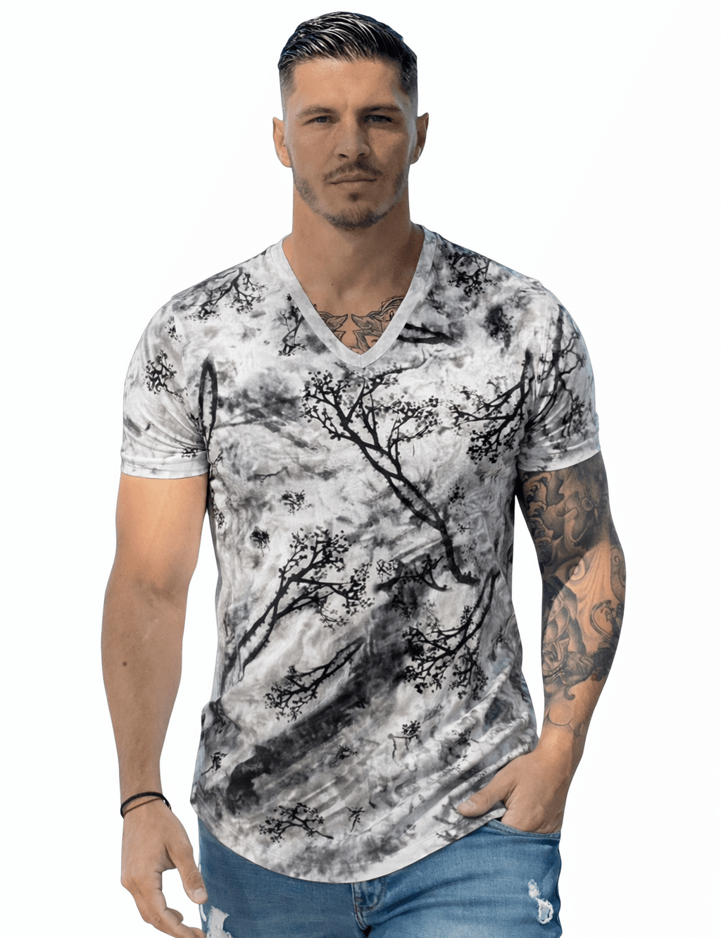 KoAzo 313 - Velvet T-shirt for Men - Sarman Fashion - Wholesale Clothing Fashion Brand for Men from Canada