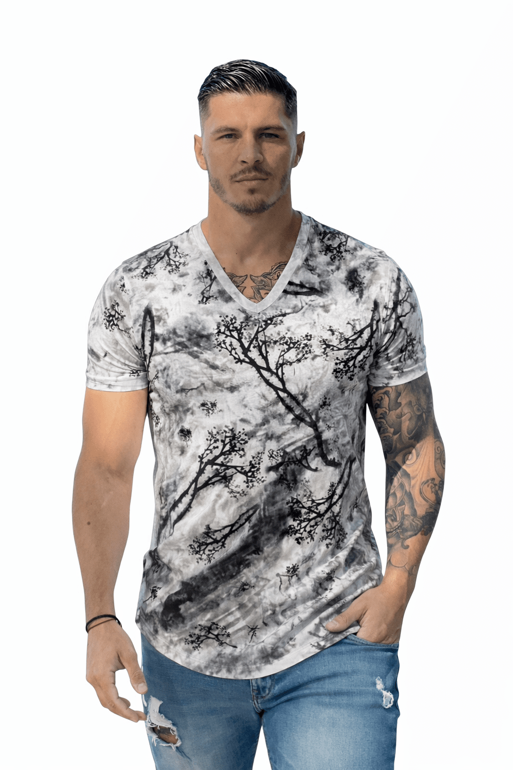 KoAzo 313 - Velvet T-shirt for Men - Sarman Fashion - Wholesale Clothing Fashion Brand for Men from Canada