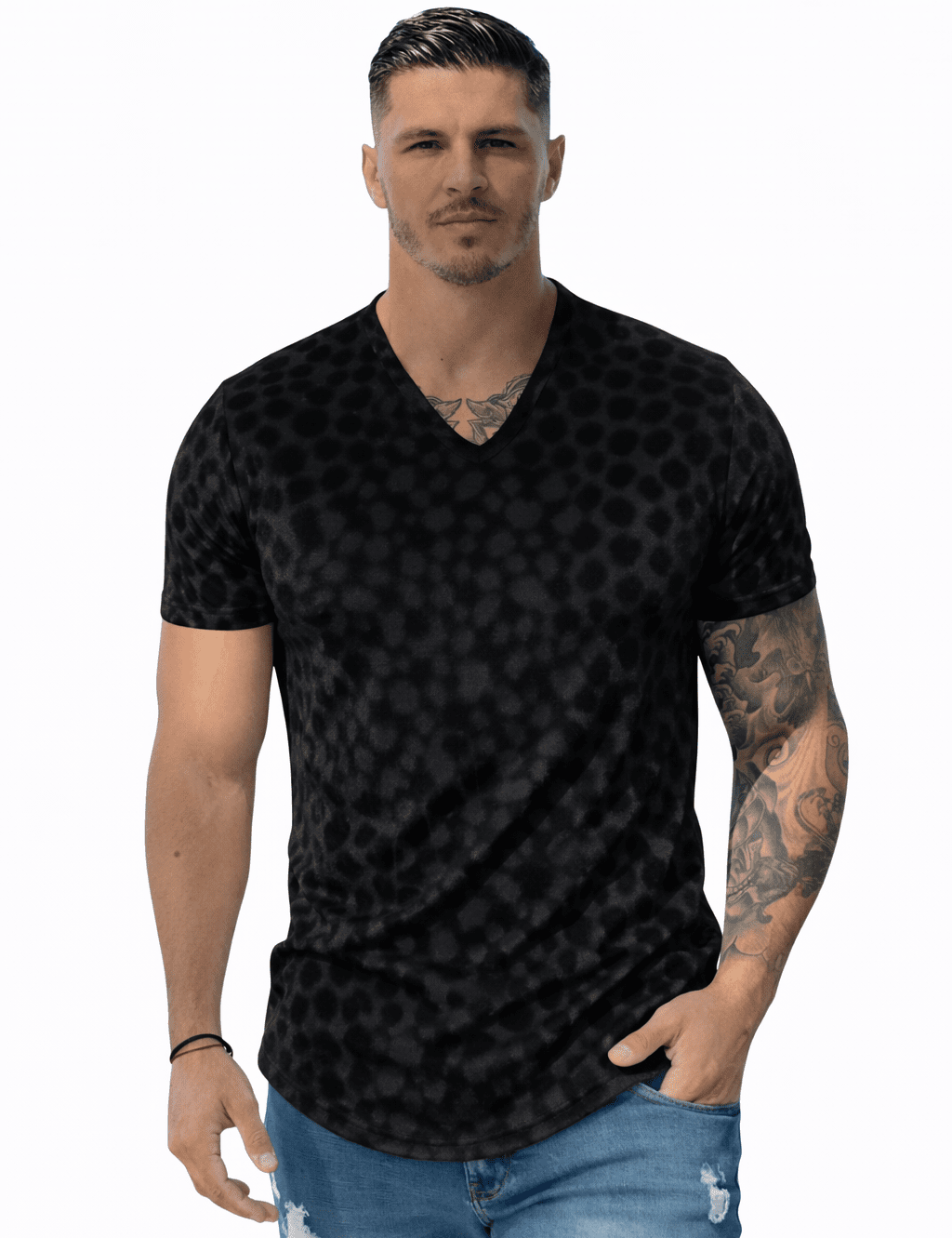 KoAzo 315 - Velvet T-shirt for Men - Sarman Fashion - Wholesale Clothing Fashion Brand for Men from Canada