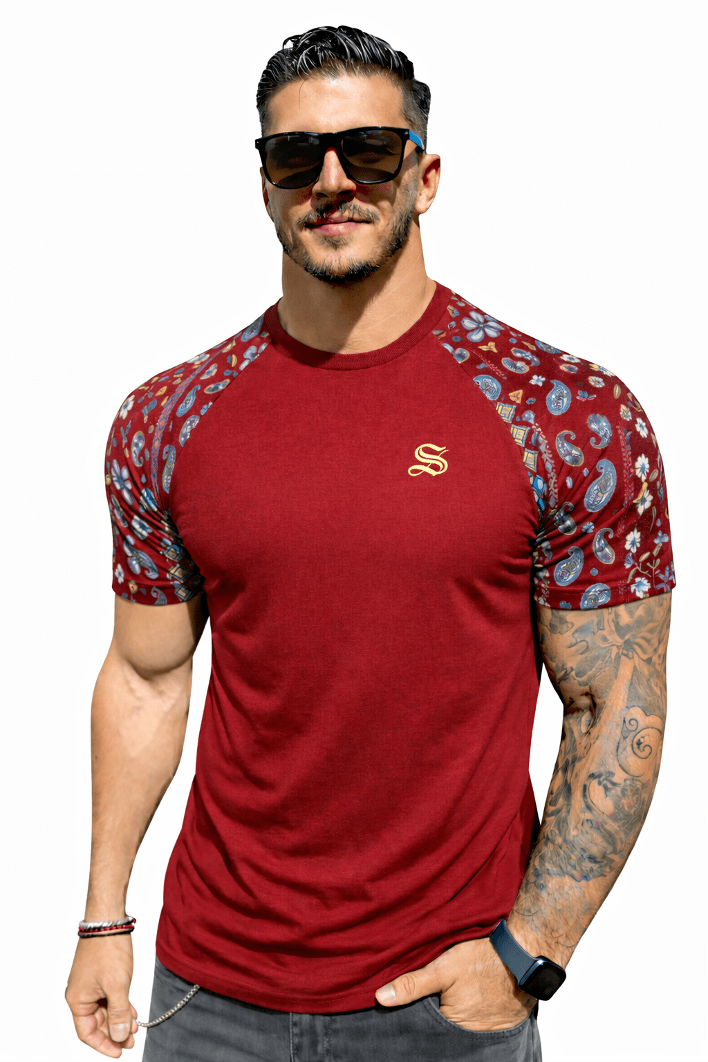 KoAzo 327 - Velvet T-shirt for Men - Sarman Fashion - Wholesale Clothing Fashion Brand for Men from Canada